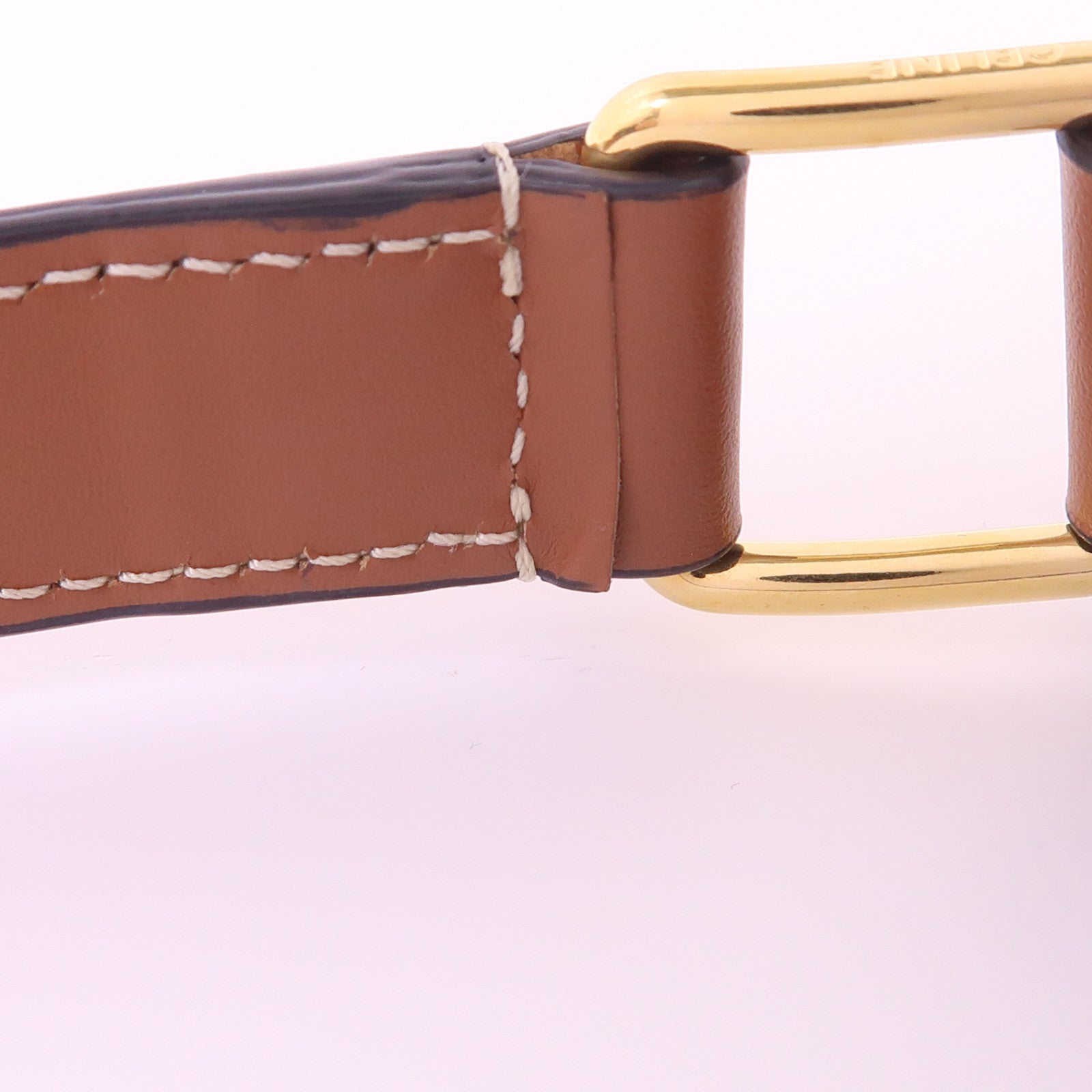 CELINE 塗層帆布Triomphe Small Bucket Bag金扣肩背袋