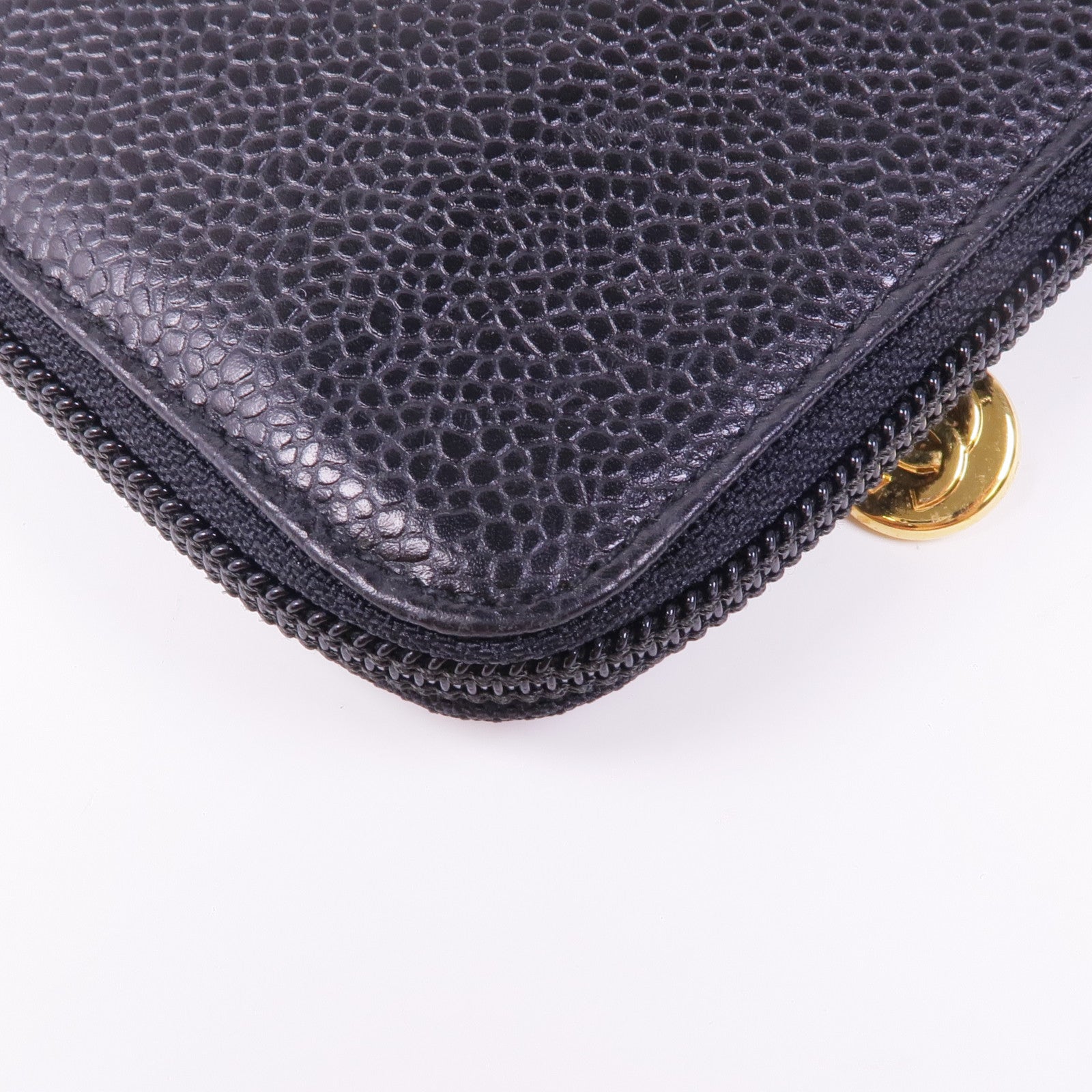 CHANEL 牛皮皮革Long Wallet金扣長錢包