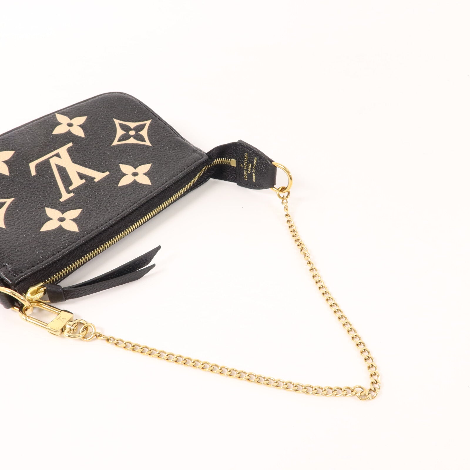 LOUIS VUITTON Monogram Empreinte Mini Pochette金扣鏈帶手挽袋
