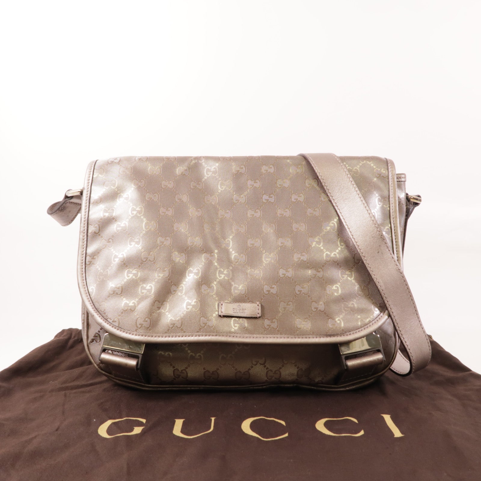 GUCCI 塗層帆布Shoulder Bag肩背袋