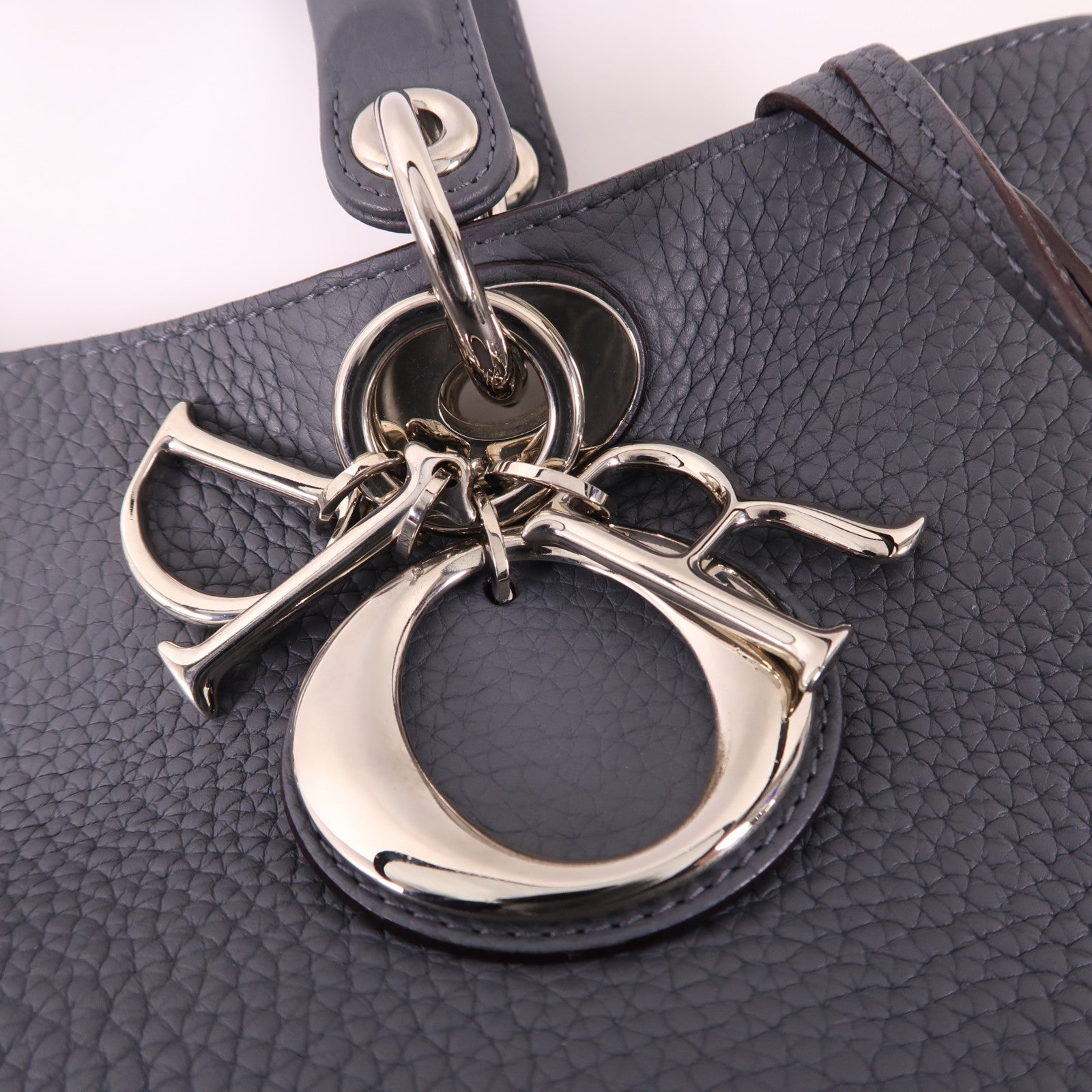 Dior 牛皮皮革Diorissimo銀扣手挽肩背兩用袋