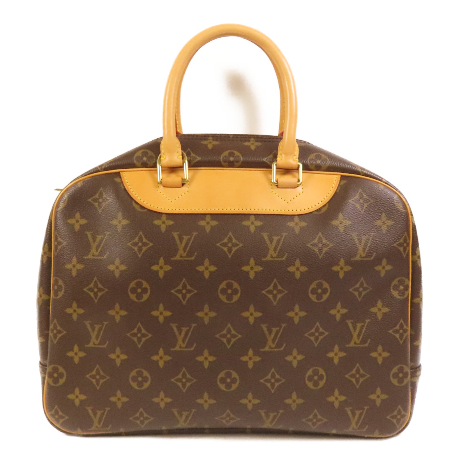 LOUIS VUITTON Monogram Deauville GM金扣手挽袋