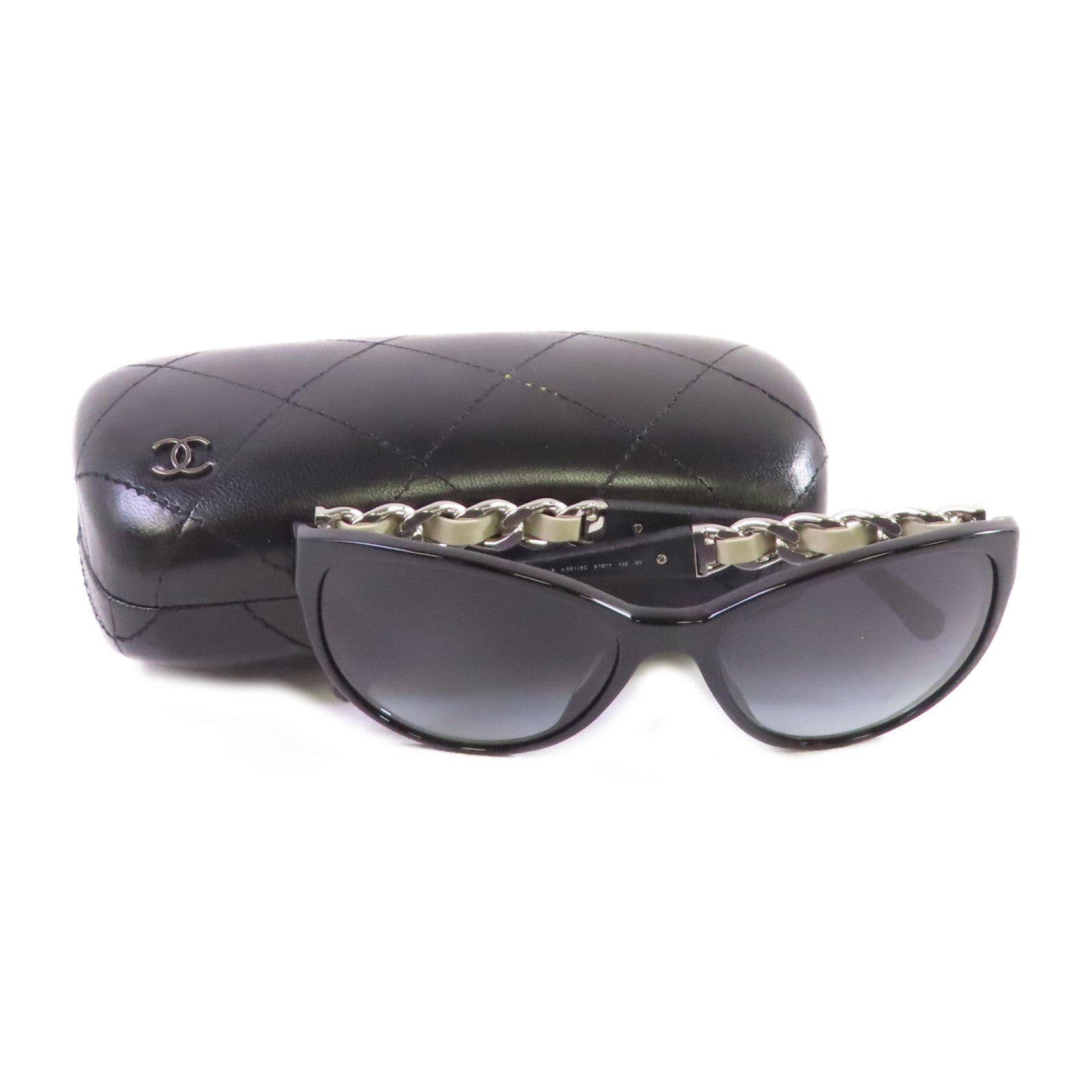 CHANEL PVC/金屬Sunglasses太陽眼鏡黑色