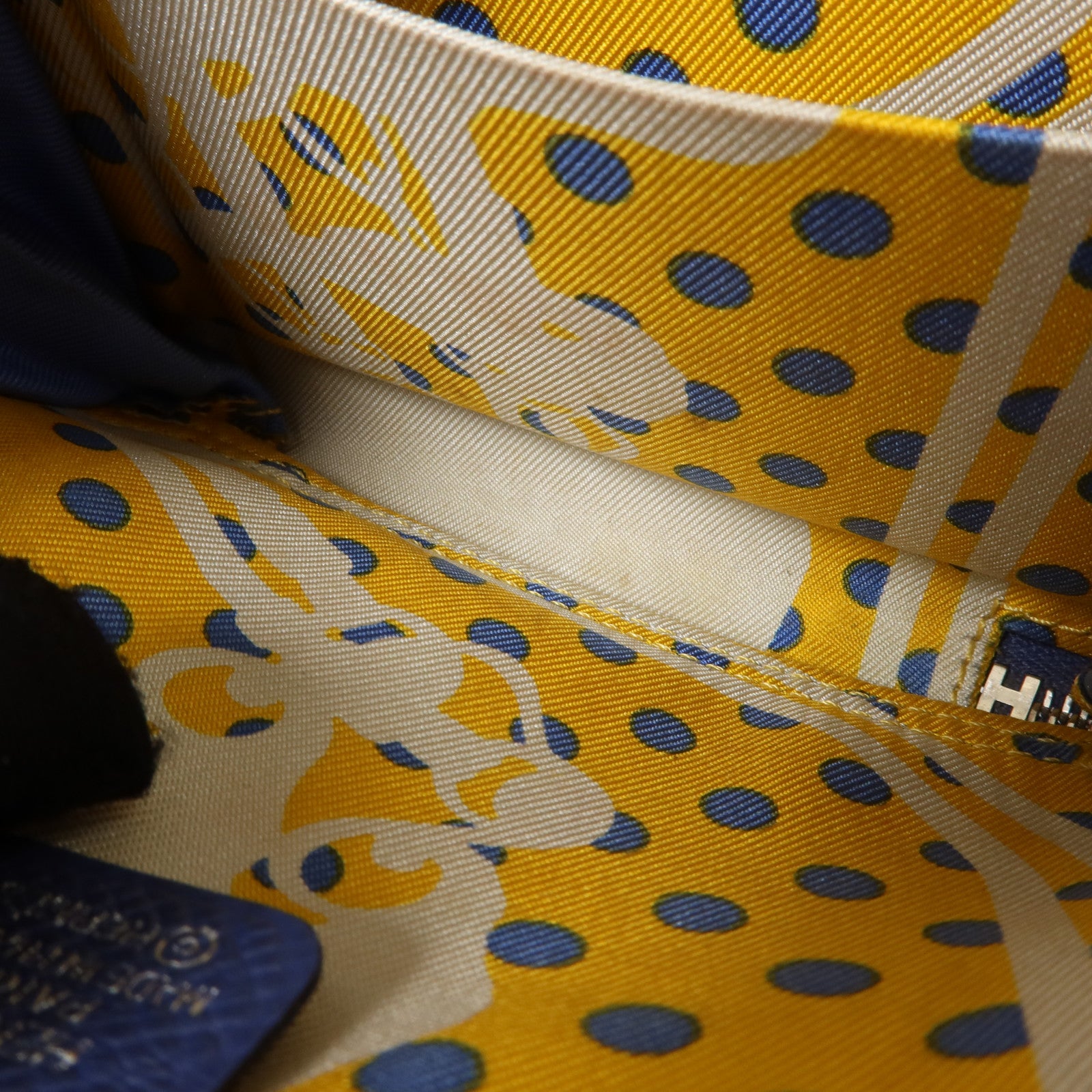 HERMES Epsom皮革Silk In Compact銀扣錢包Bleu Brighton