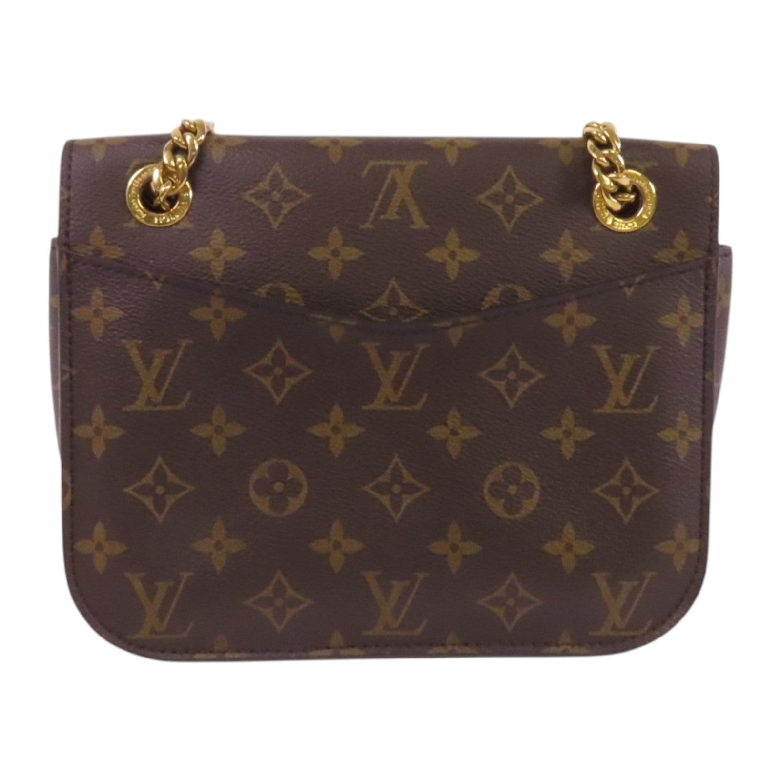LOUIS VUITTON Monogram Passy銀扣鏈帶肩背袋