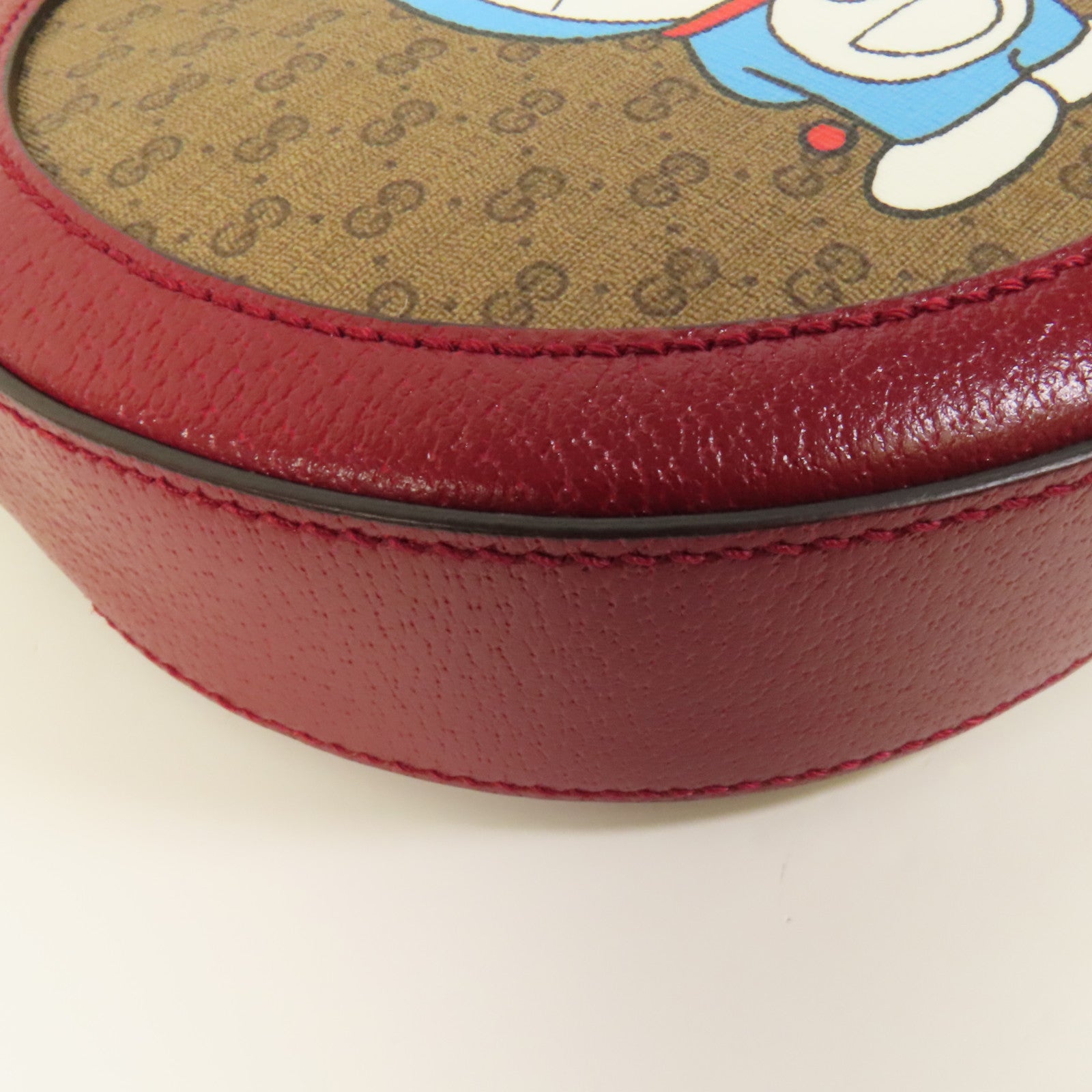 GUCCI 塗層帆布Gucci x Doraemon金扣肩背袋