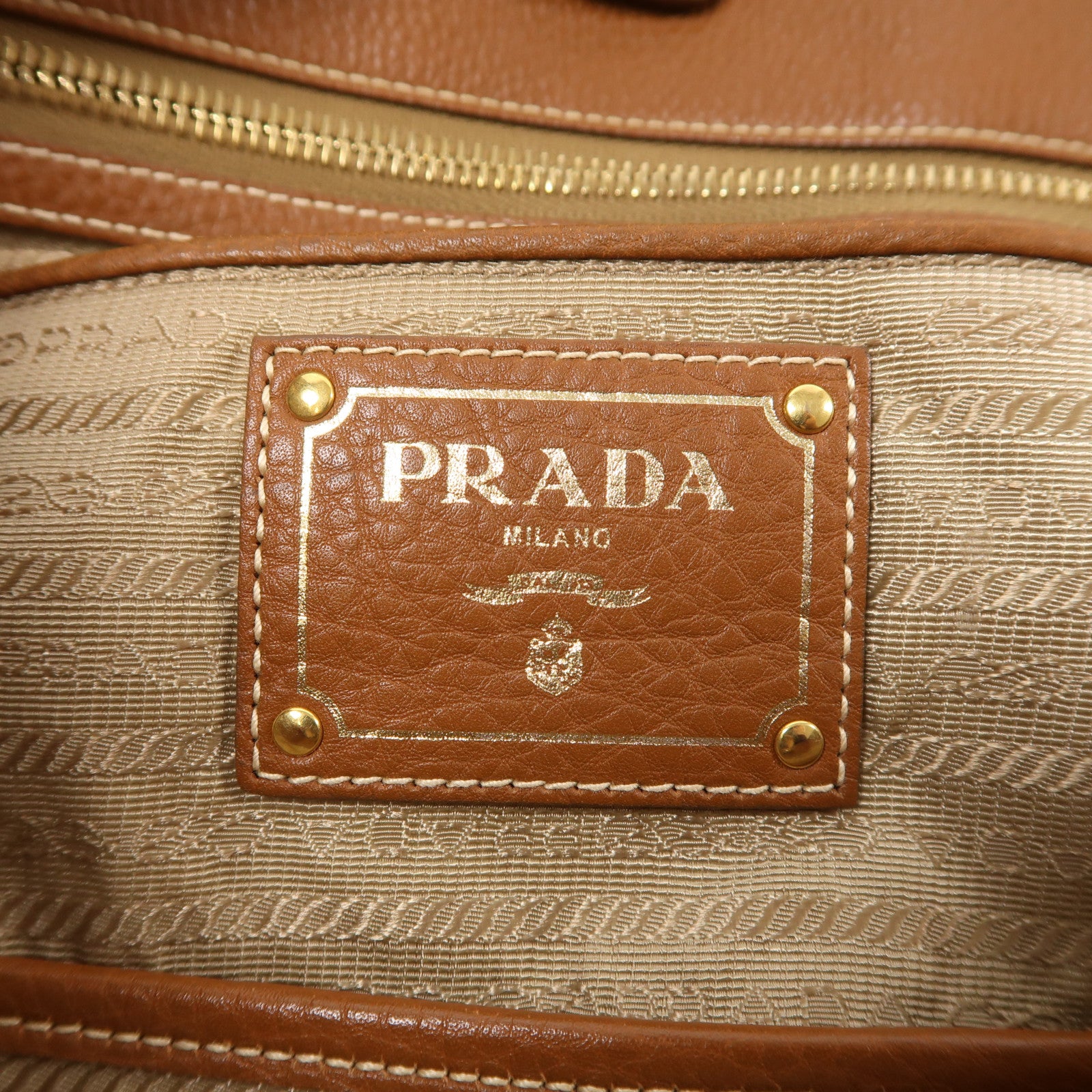 PRADA 帆布2 Way Shoulder金扣手挽肩背兩用袋