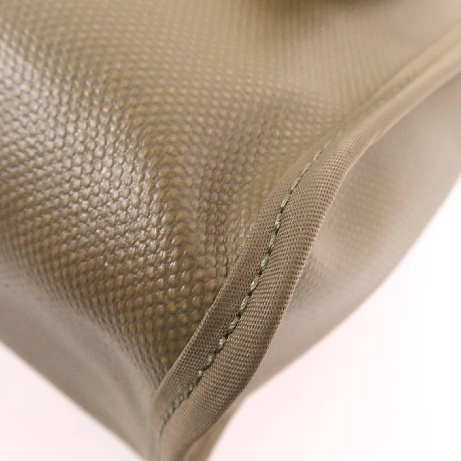 HERMES 塗層帆布Herbag PM銀扣手挽肩背兩用袋Lichen/Noir