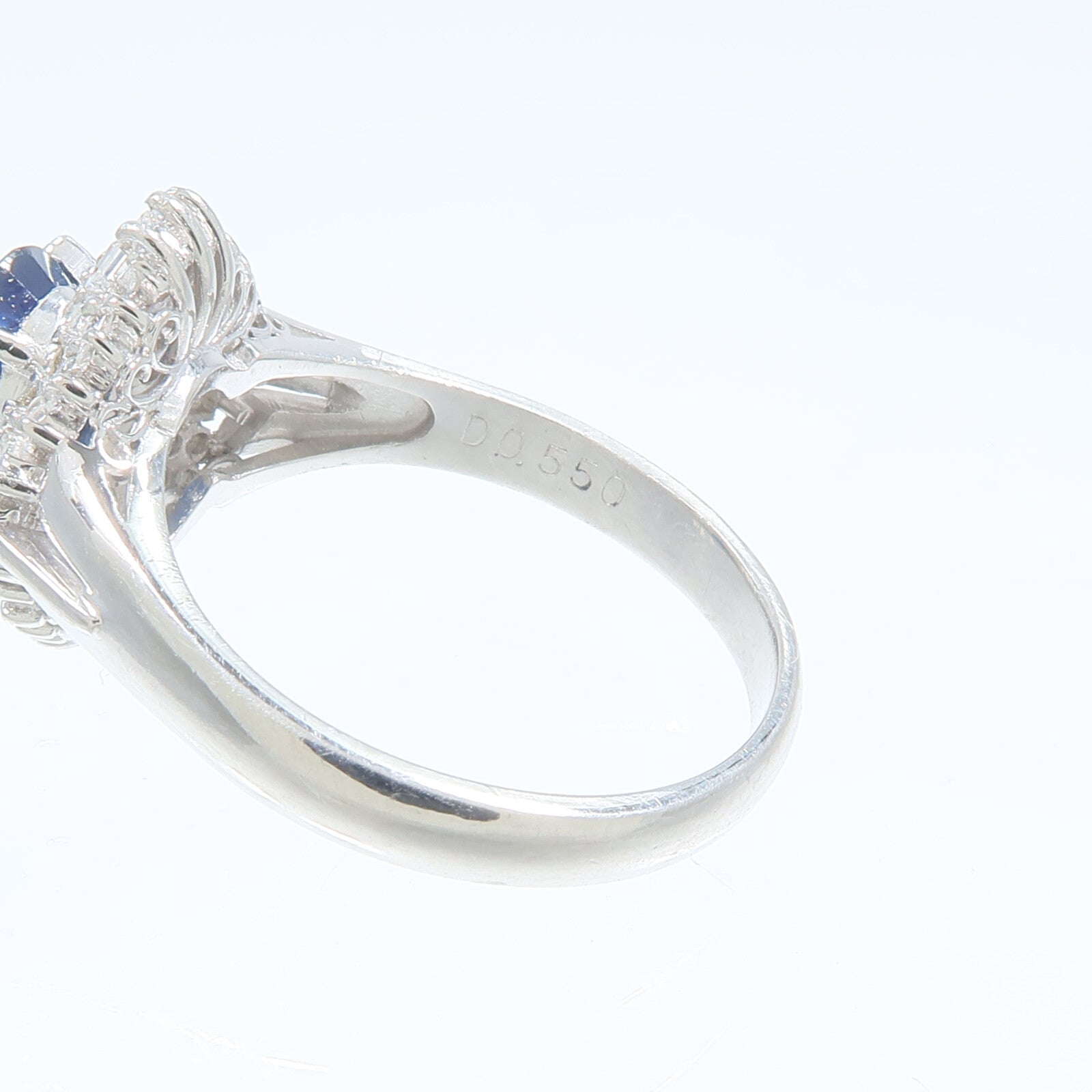 JEWELRY PT900鉑金Sapphire Diamond Ring藍寶石/鑽石戒指