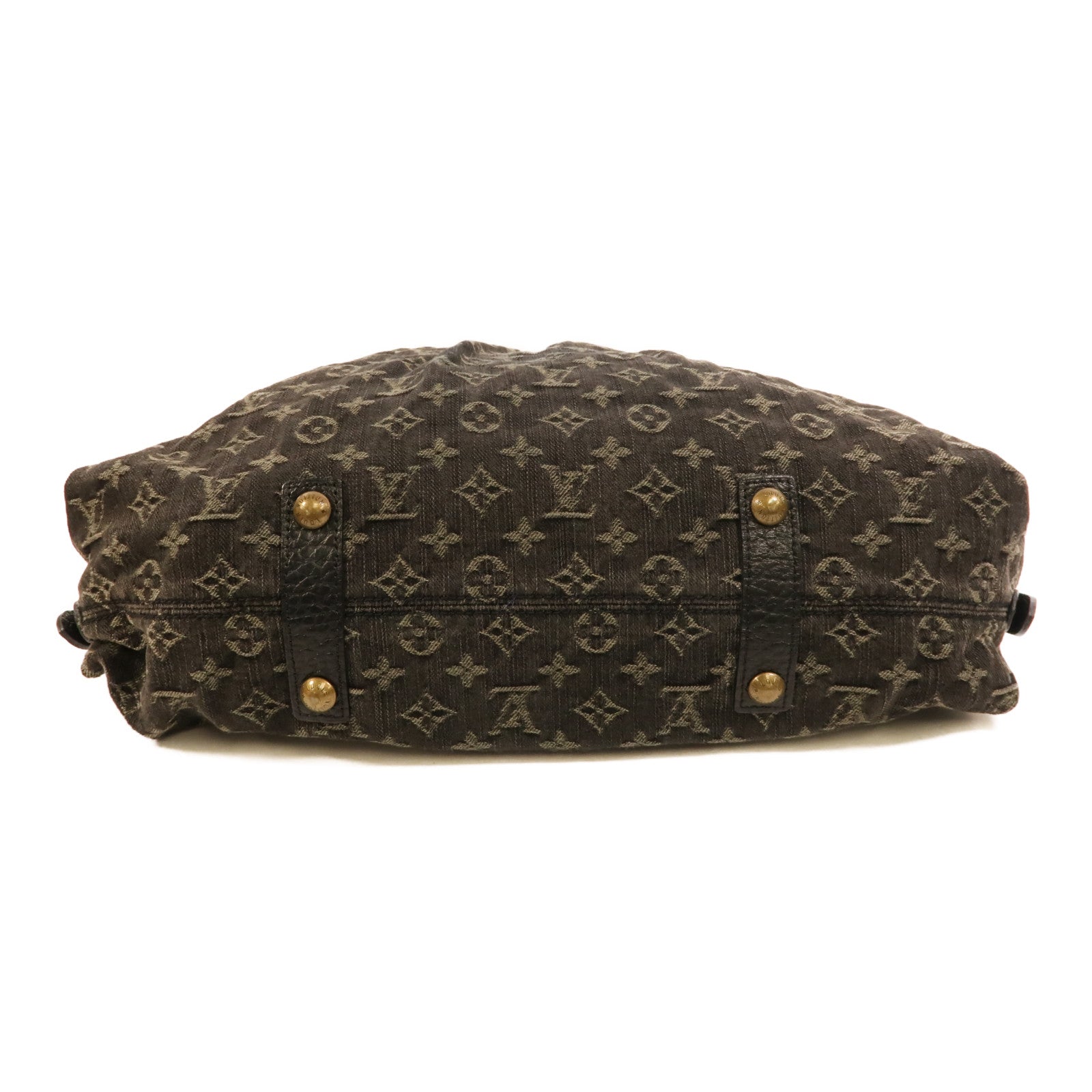 LOUIS VUITTON Monogram Denim Neo Cabby MM金扣手挽肩背兩用袋