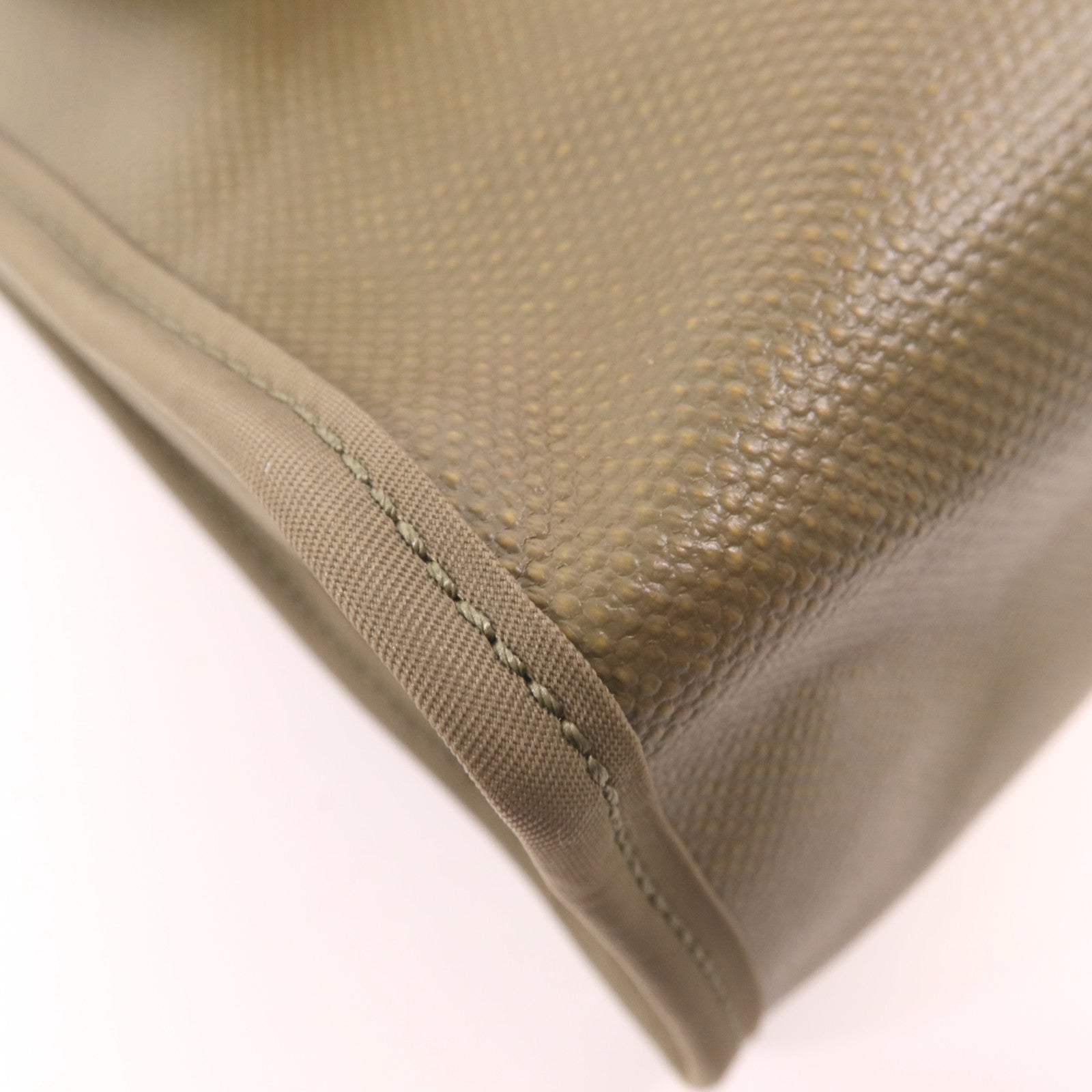 HERMES 塗層帆布Herbag PM銀扣手挽肩背兩用袋Lichen/Noir