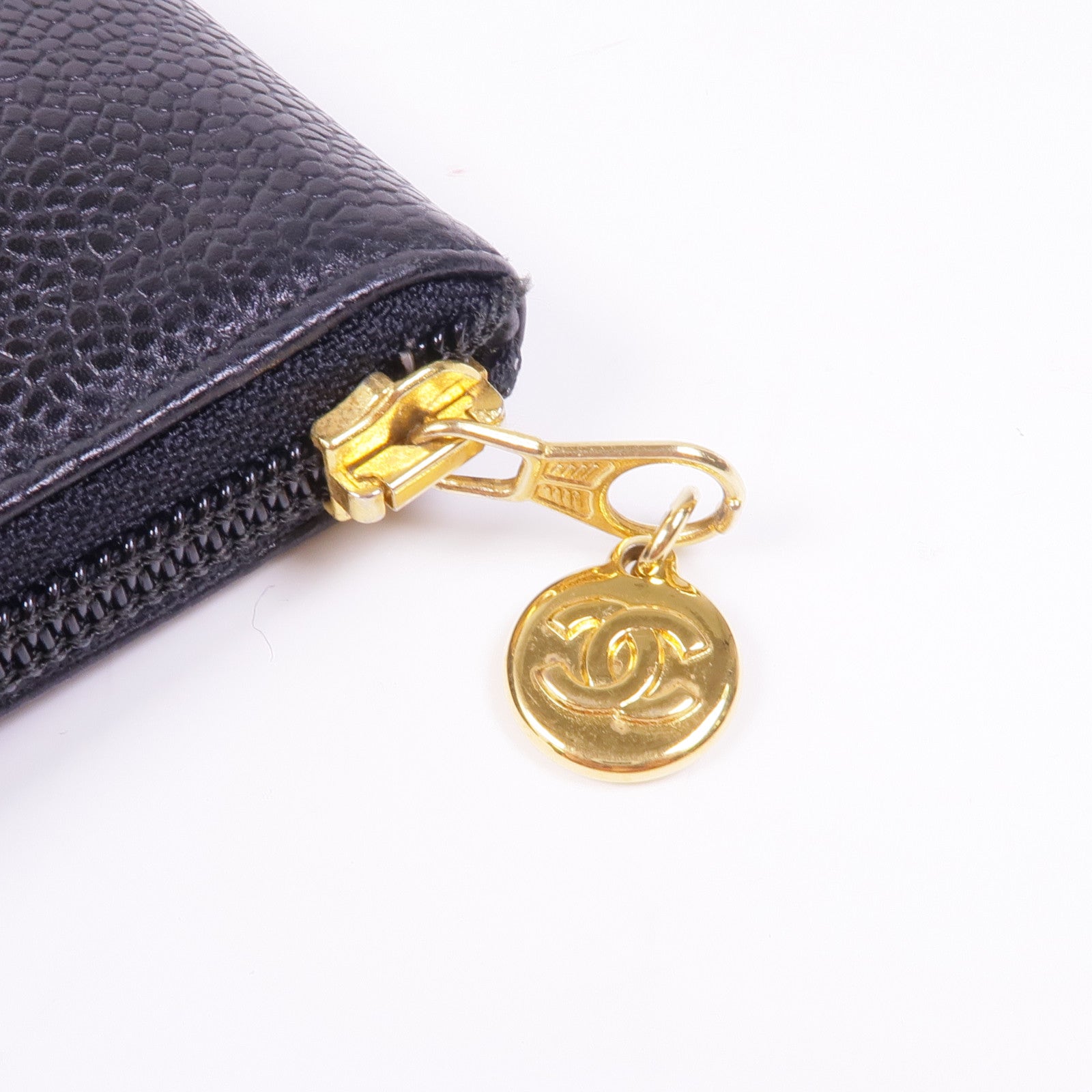 CHANEL 牛皮皮革Long Wallet金扣長錢包