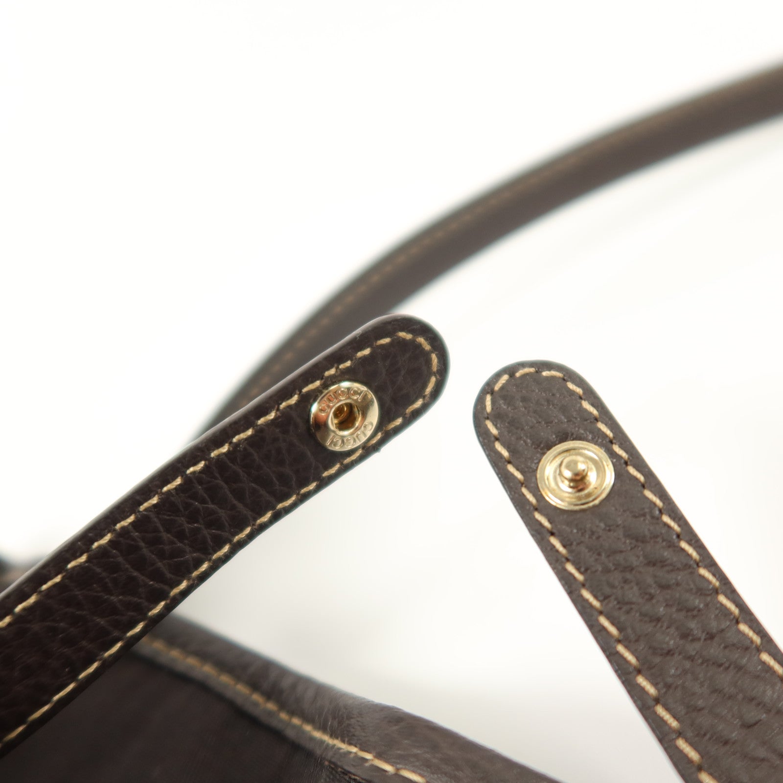 GUCCI 塗層帆布Shoulder Bag金扣肩背袋