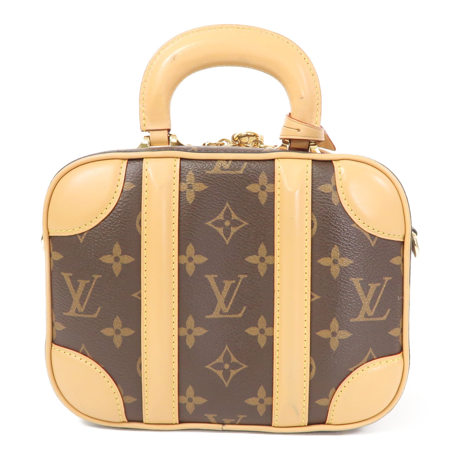 LOUIS VUITTON Monogram Valisette BB金扣手挽肩背兩用袋啡色