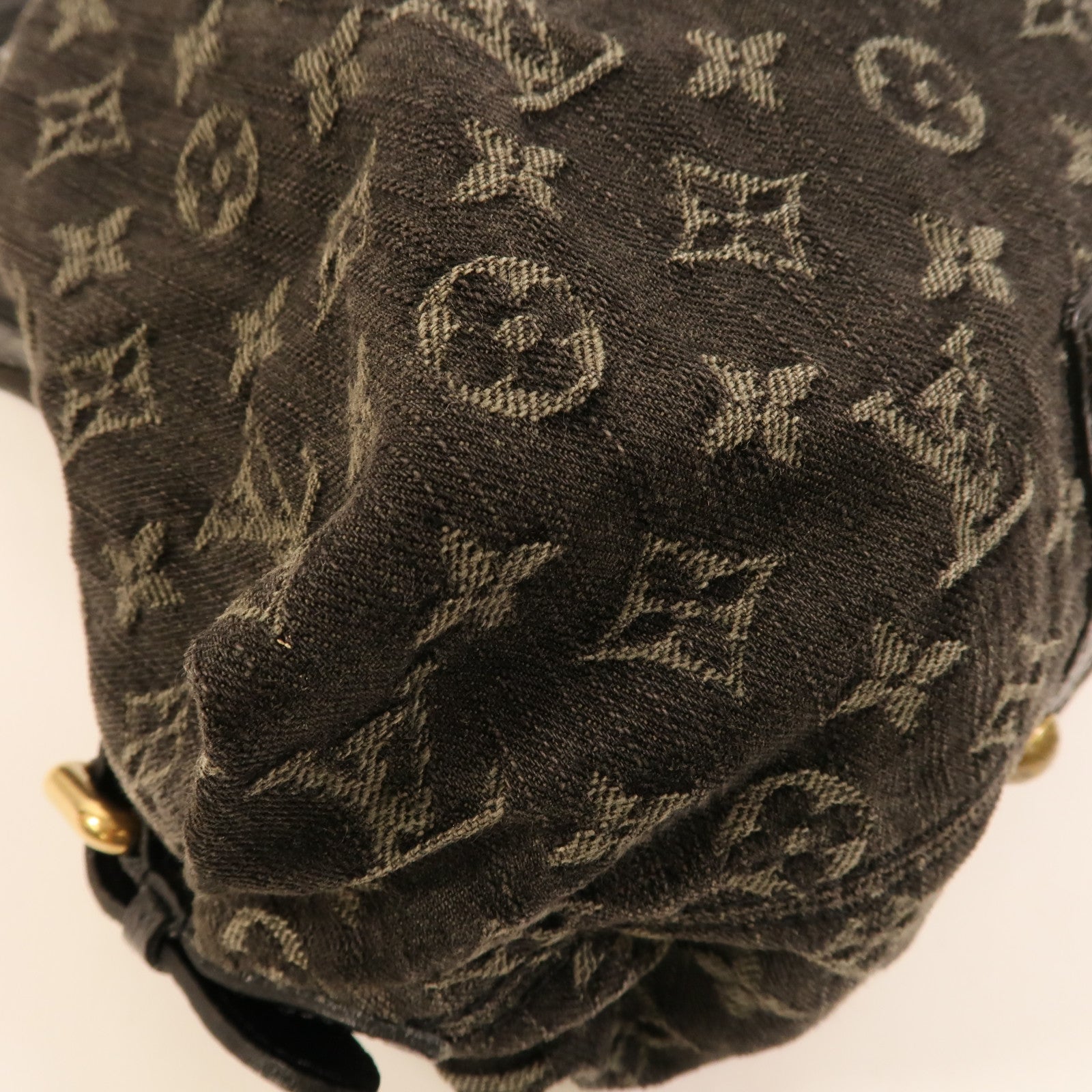 LOUIS VUITTON Monogram Denim Neo Cabby MM金扣手挽肩背兩用袋