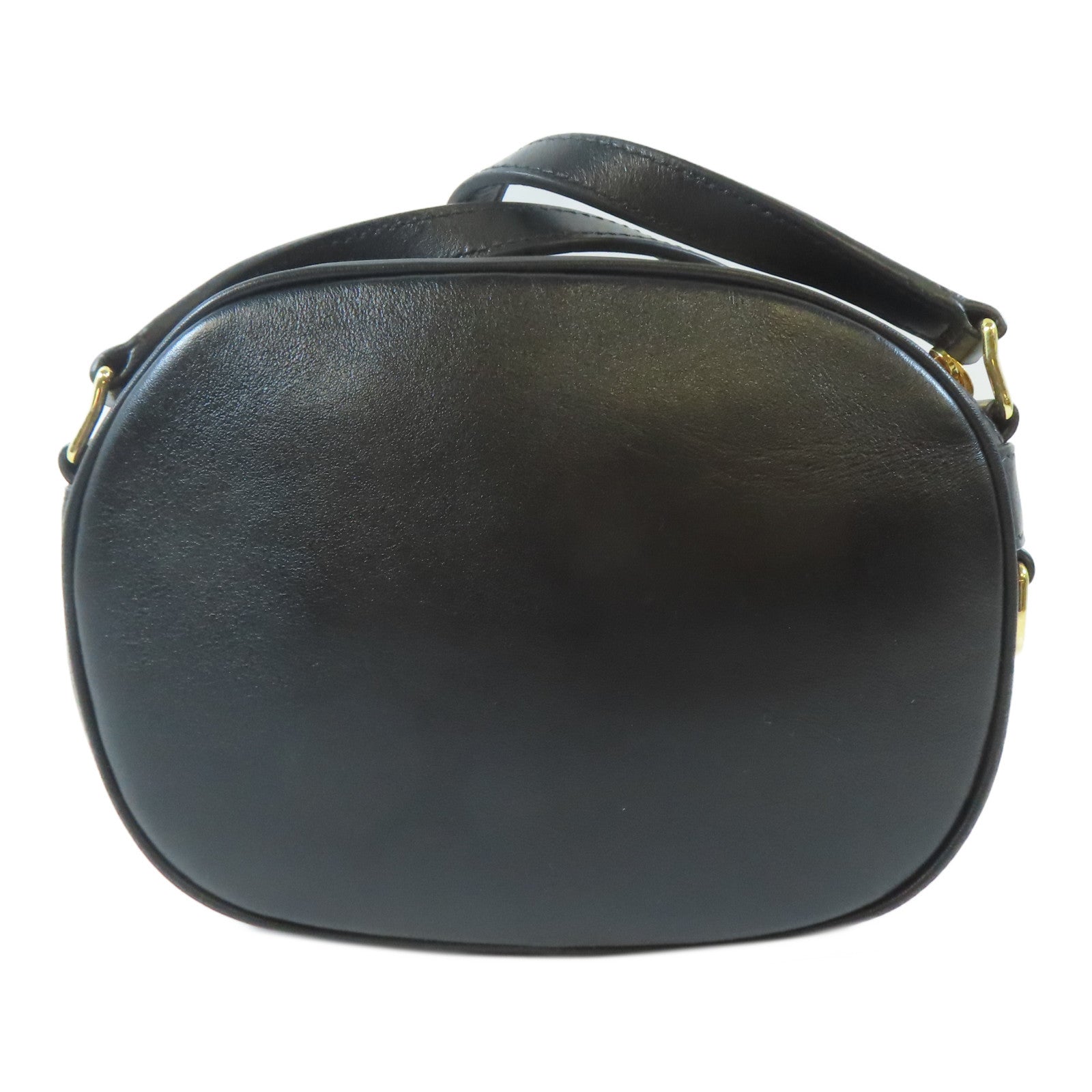 CELINE 牛皮皮革C Charm Bag金扣肩背袋黑色