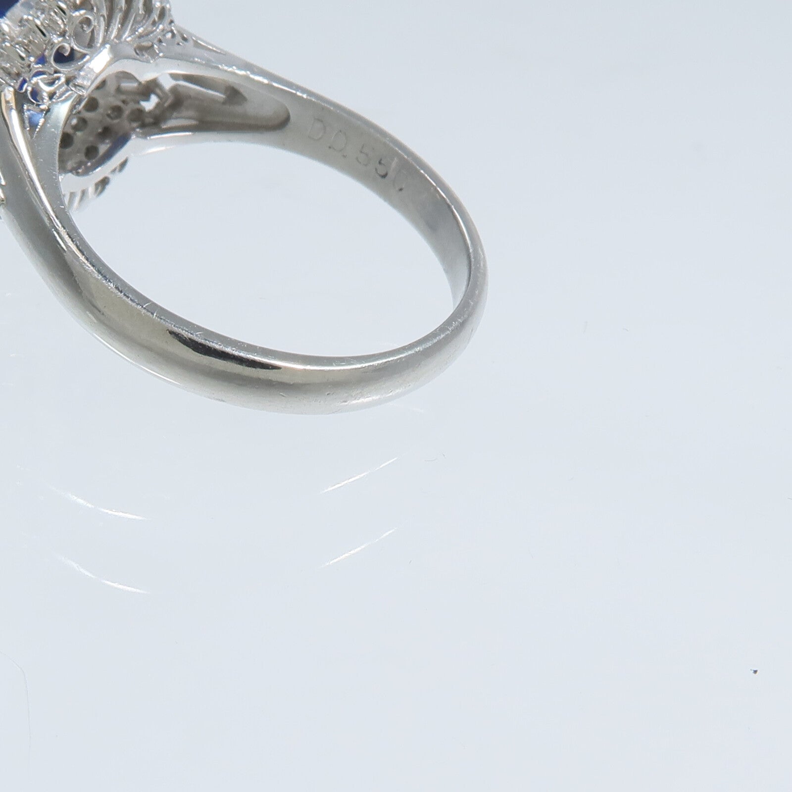 JEWELRY PT900鉑金Sapphire Diamond Ring藍寶石/鑽石戒指