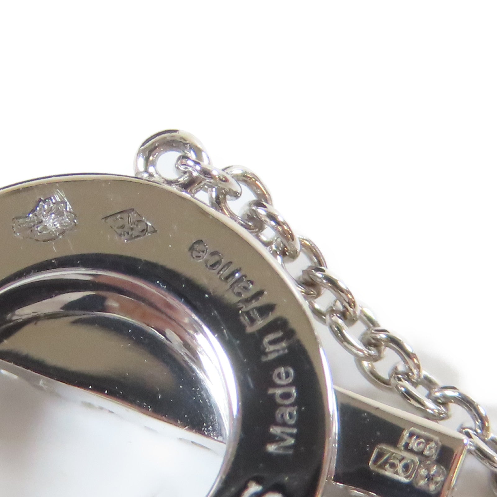 HERMES 18K白金Finesse Pendant項鍊
