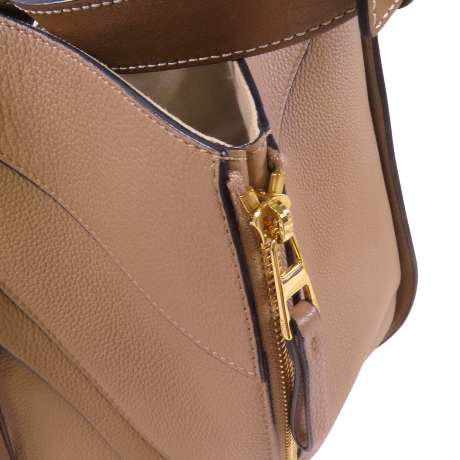 LOEWE GHW Hammock Small Hand Shoulder Bag Calfskin Leather Beige