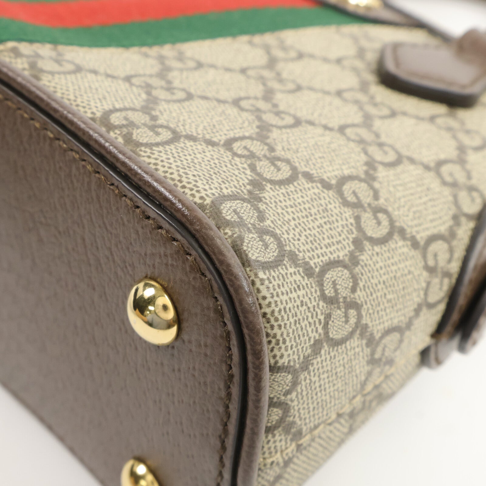 GUCCI 塗層帆布Ophidia GG Mini Top Handle手挽肩背兩用袋