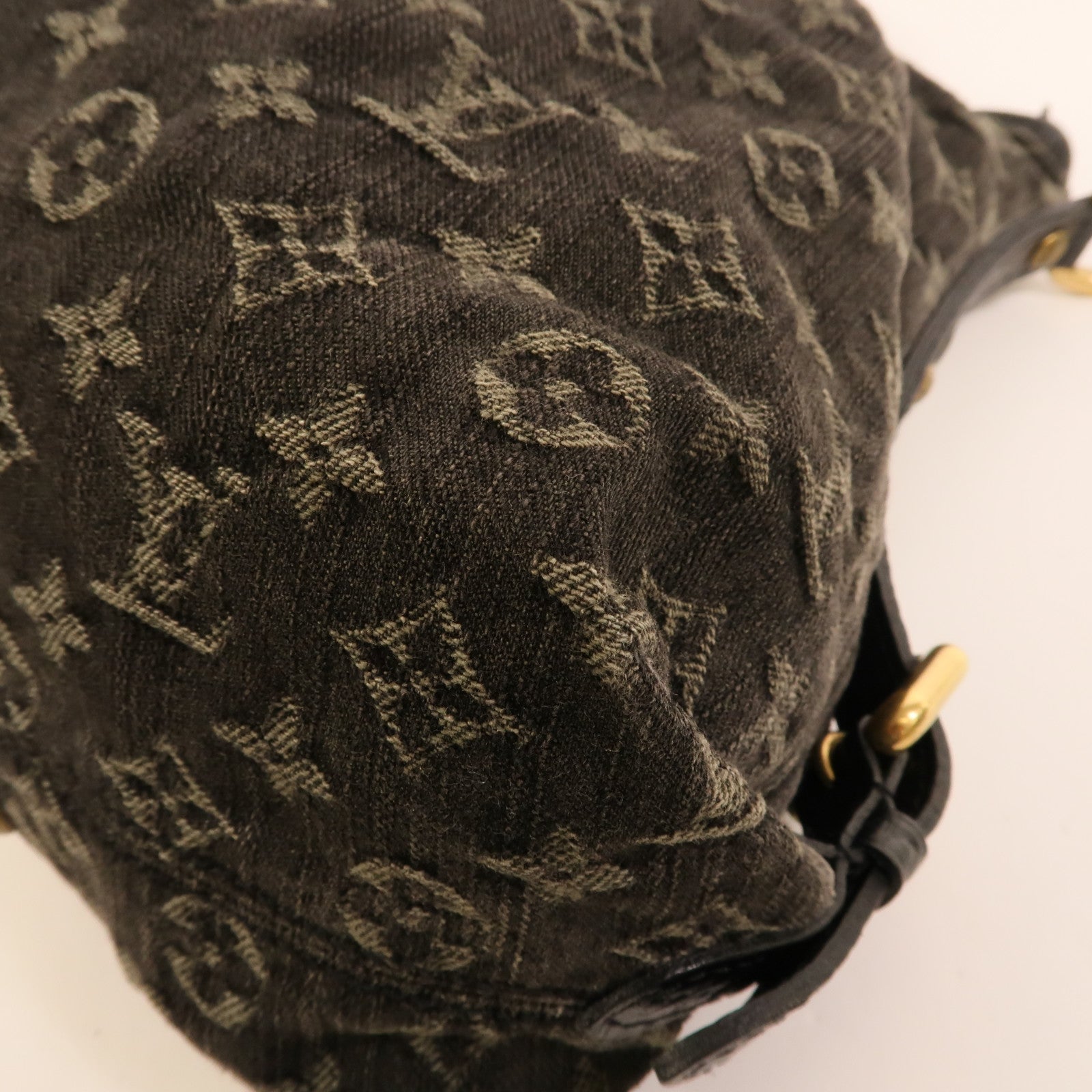 LOUIS VUITTON Monogram Denim Neo Cabby MM金扣手挽肩背兩用袋