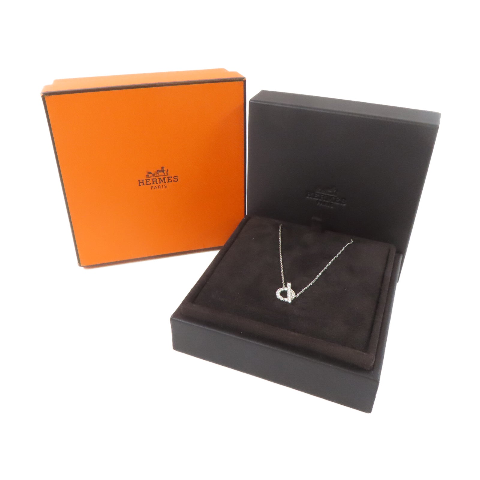 HERMES 18K白金Finesse Pendant項鍊