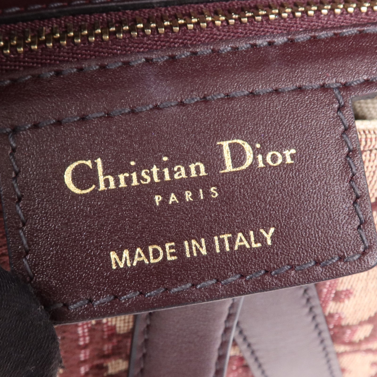 Dior 帆布Mini Saddle金扣手挽袋