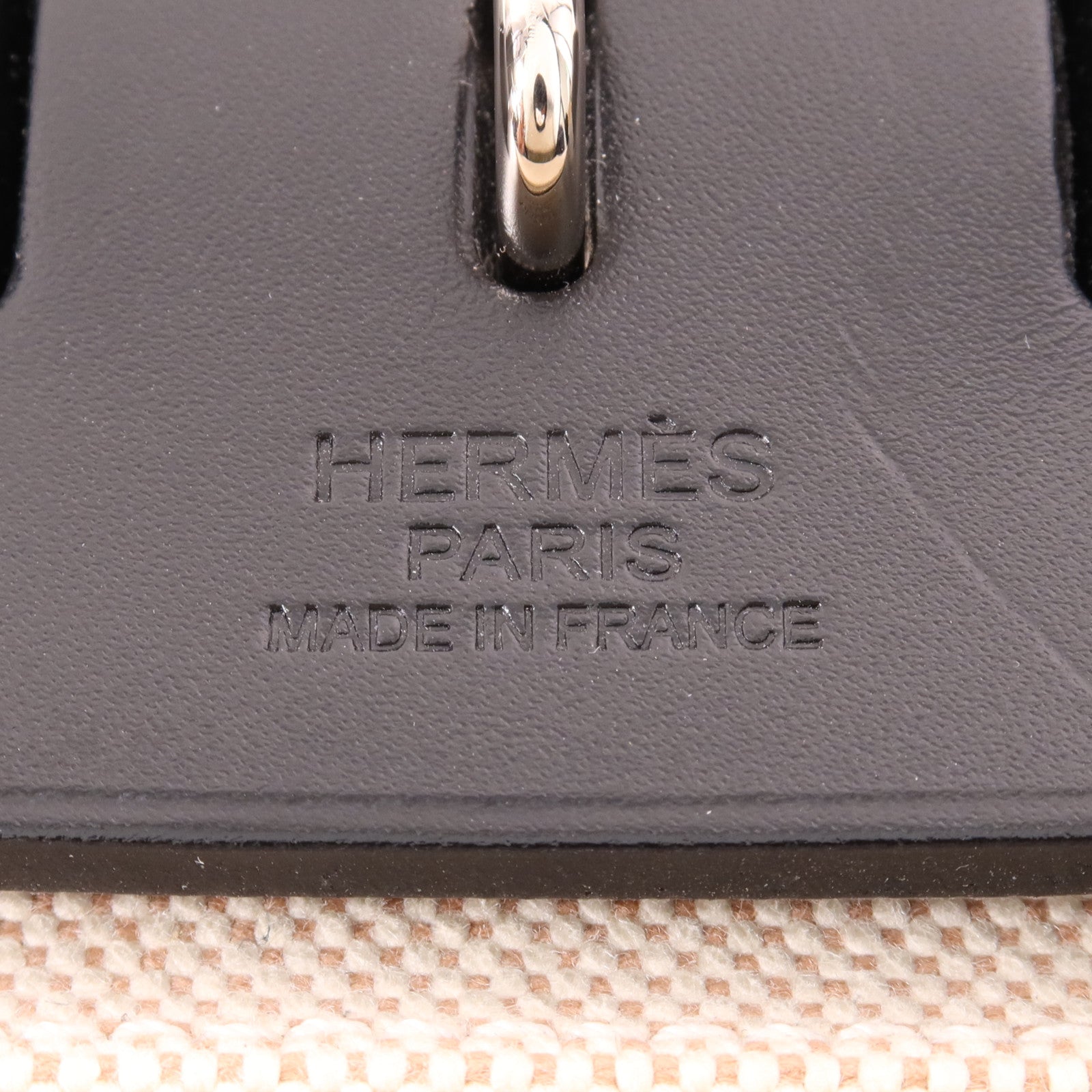 HERMES 塗層帆布Herbag PM銀扣手挽肩背兩用袋Lichen/Noir