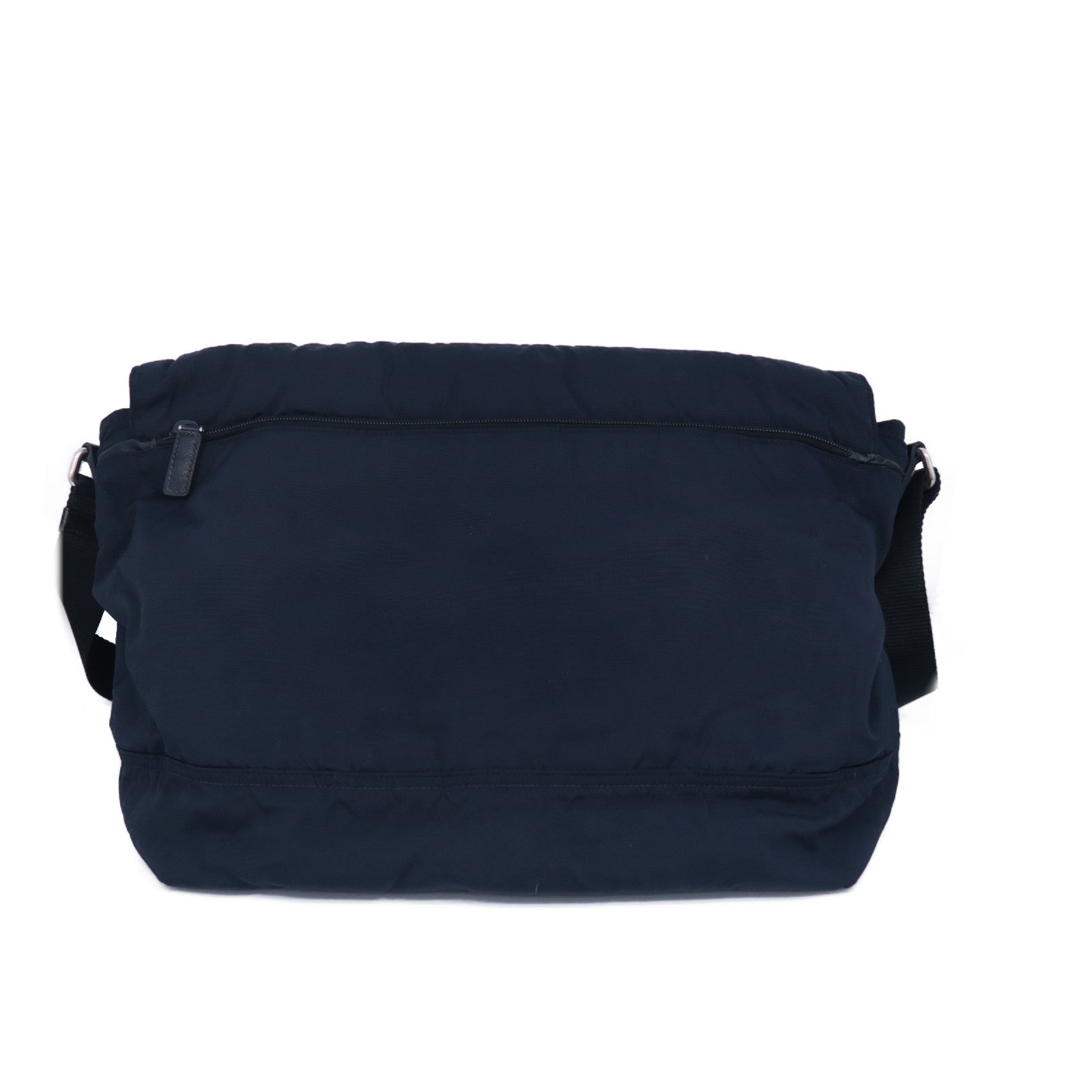 PRADA 【激減優惠】尼龍Shoulder Bag銀扣肩背袋深藍色