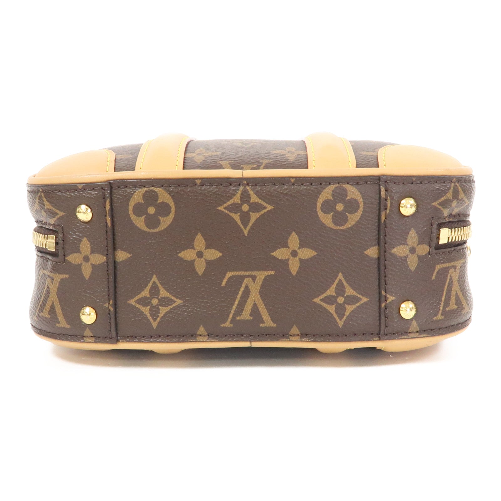LOUIS VUITTON Monogram Valisette BB金扣手挽肩背兩用袋啡色