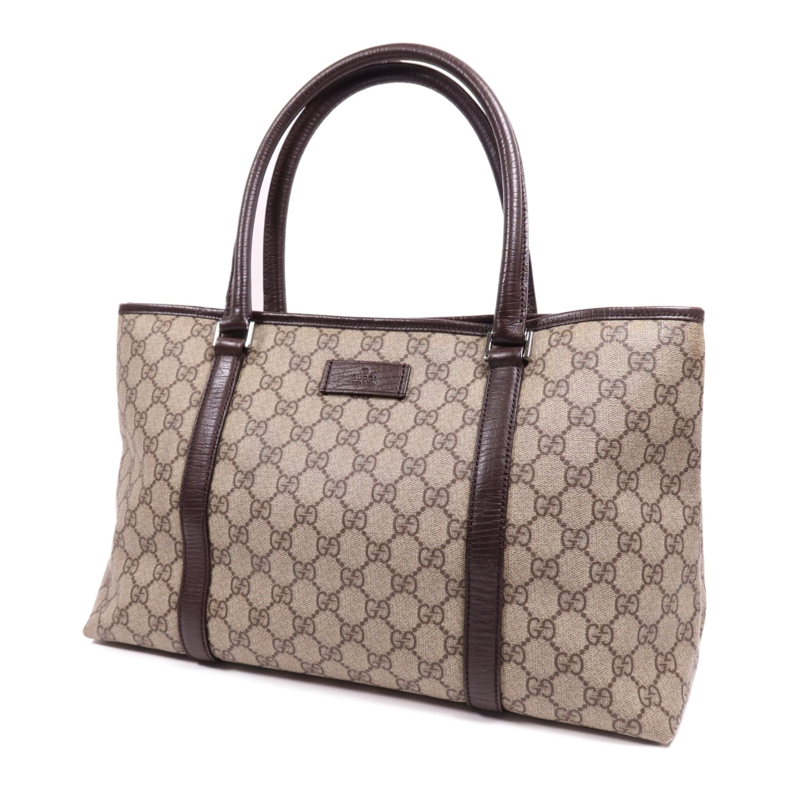 GUCCI 塗層帆布Tote銀扣肩背袋