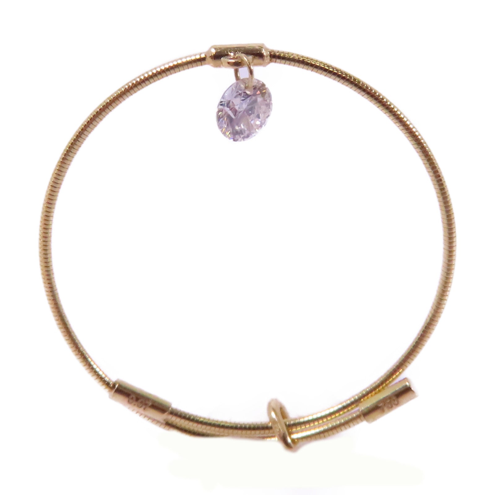 JEWELRY 18K黄金Diamond Ring 0.07ct鑽石戒指US#7