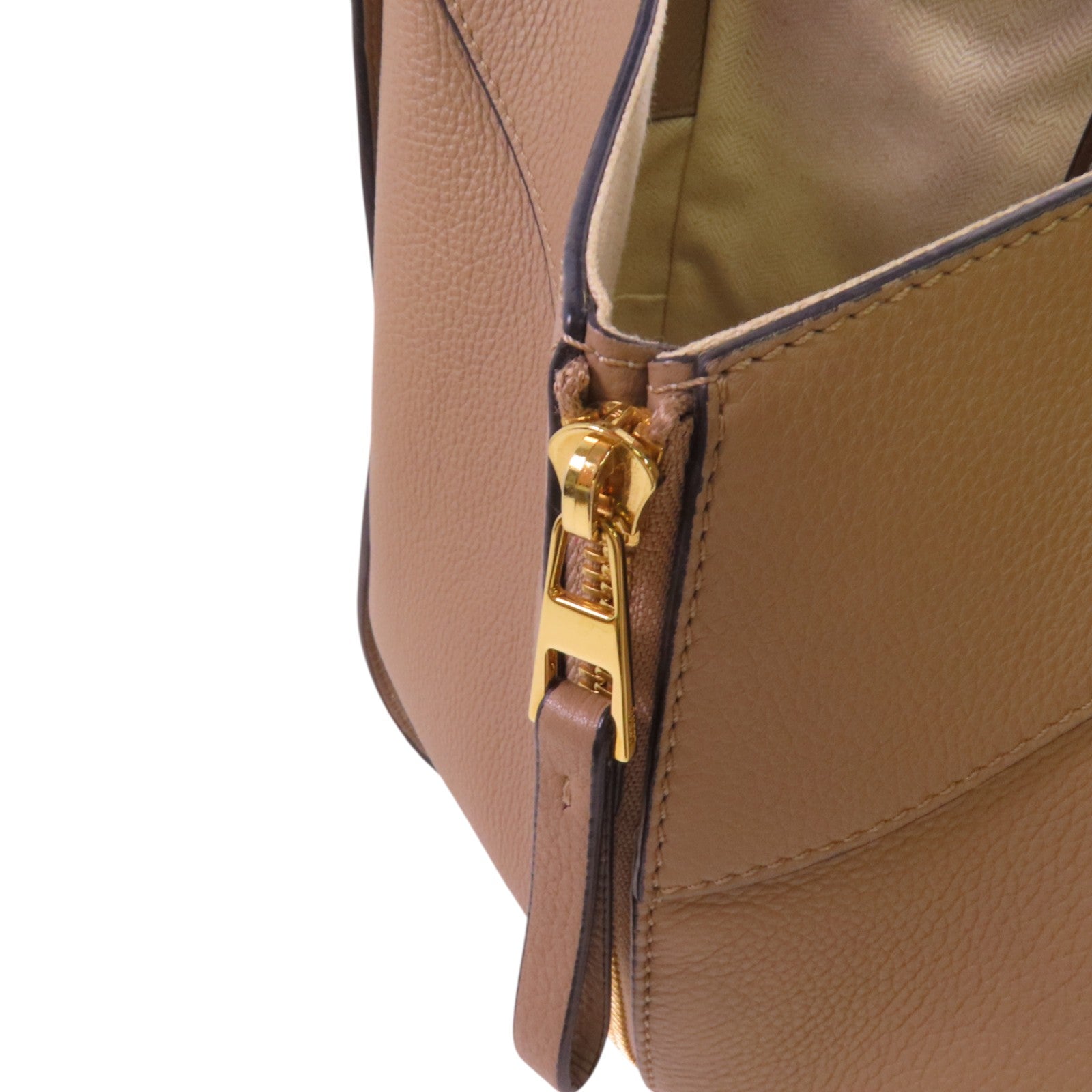 LOEWE GHW Hammock Small Hand Shoulder Bag Calfskin Leather Beige
