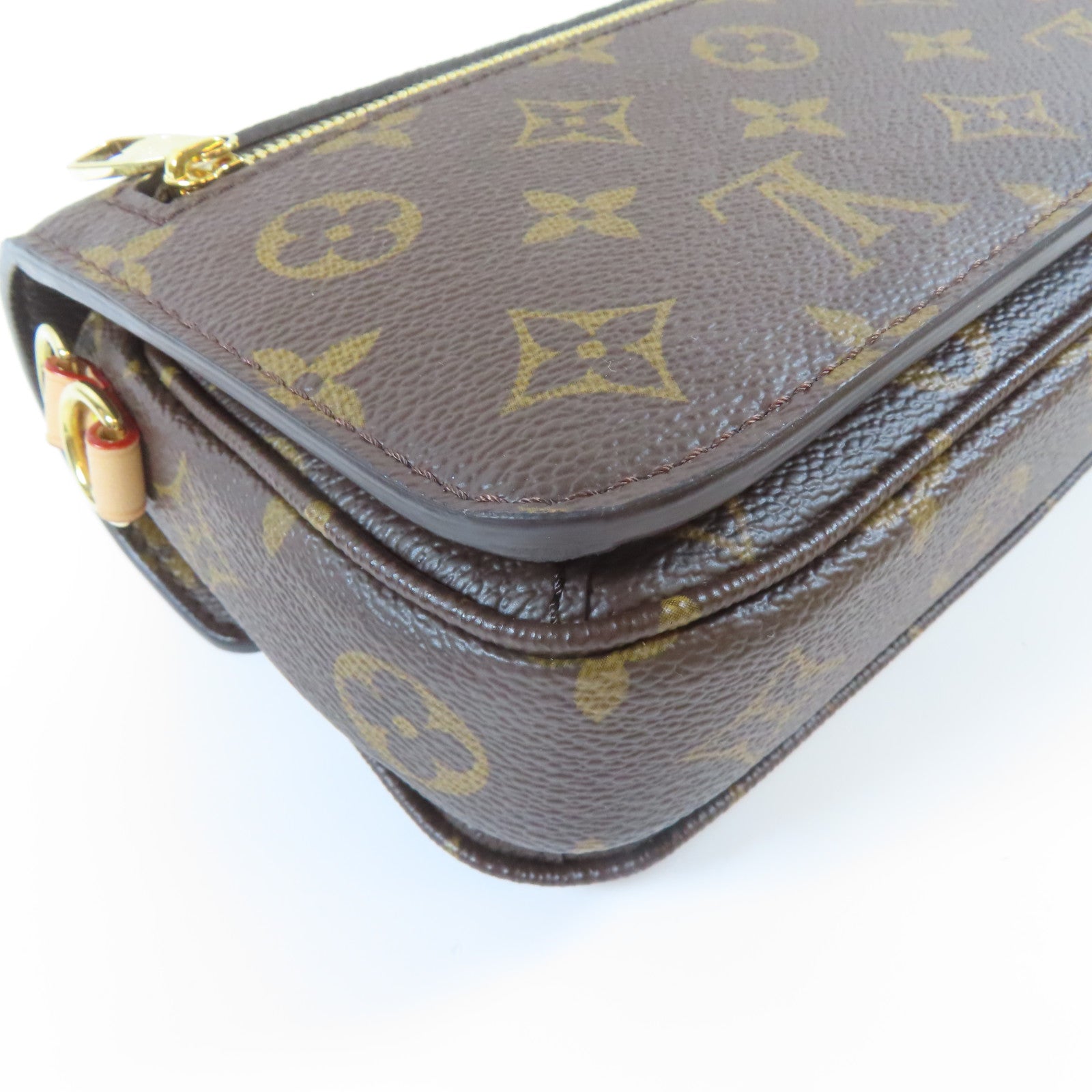 LOUIS VUITTON Monogram Pochette Metis East West金扣手挽肩背兩用袋啡色