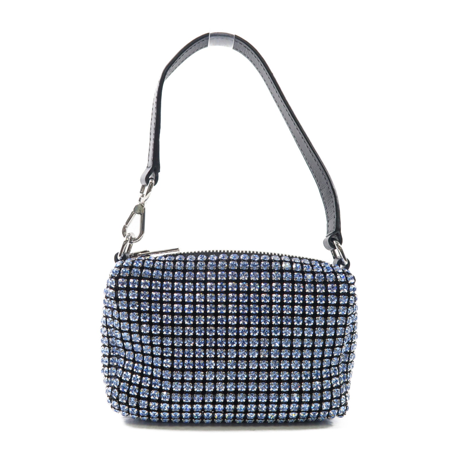 alexanderwang 帆布/水晶Alexander Wang Pouch銀扣手挽袋黑色/藍色