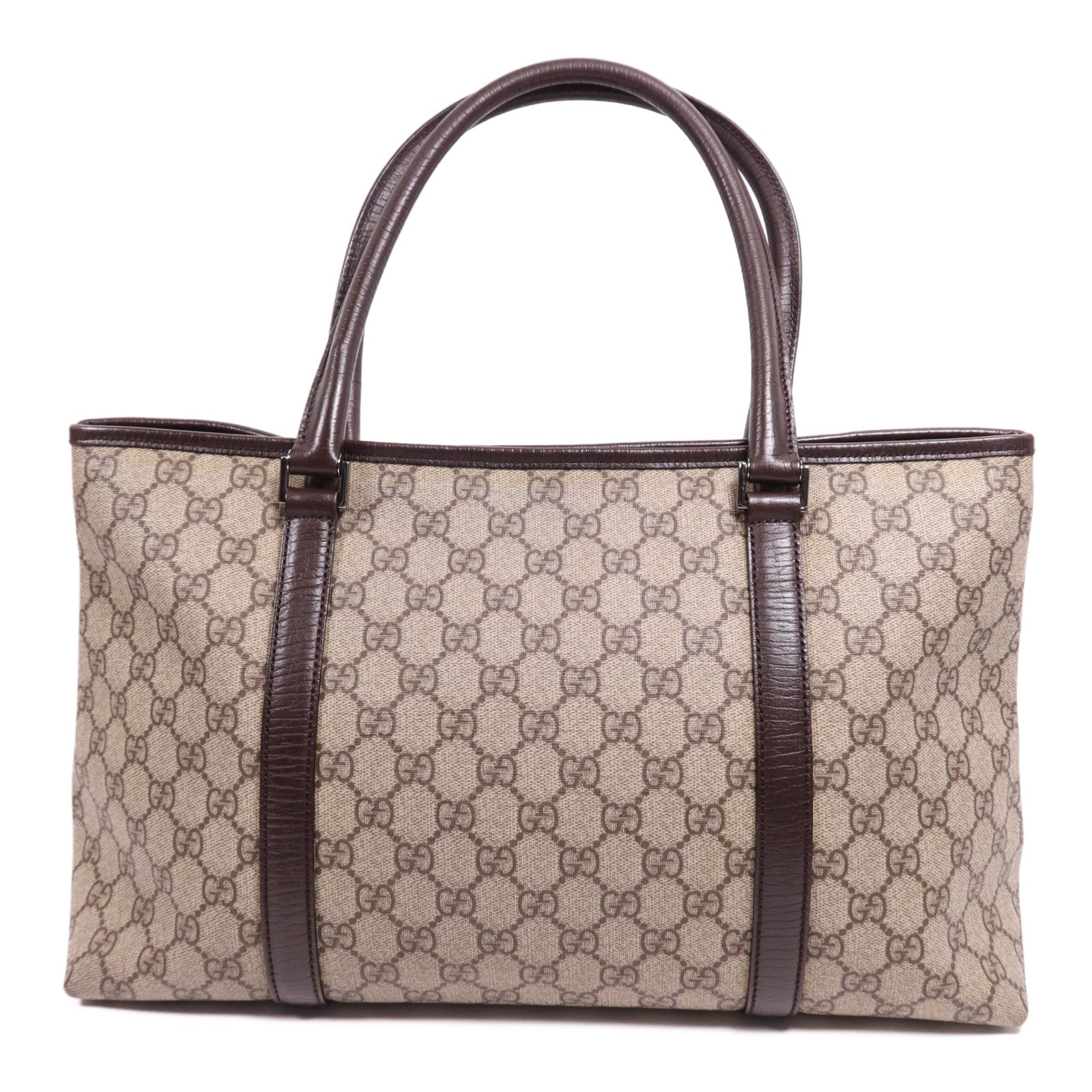 GUCCI 塗層帆布Tote銀扣肩背袋