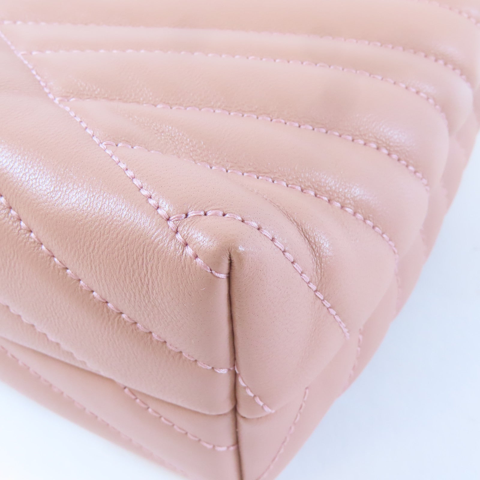 Tory Burch 【激減優惠】納帕皮革Kira Chevron Convertible Shoulder Bag金扣鏈帶肩背袋粉紅色