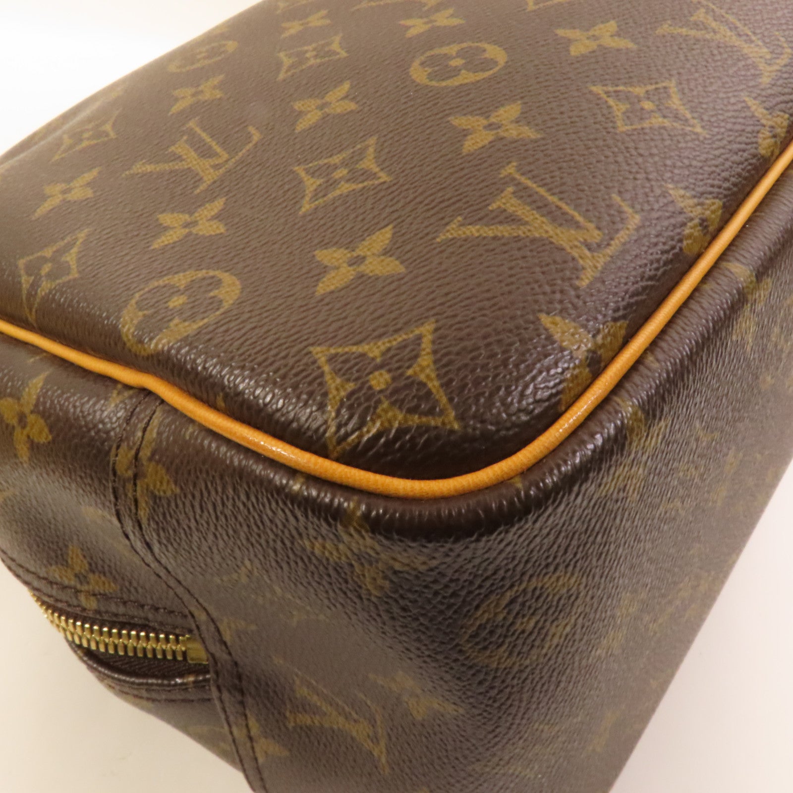 LOUIS VUITTON Monogram Deauville GM金扣手挽袋