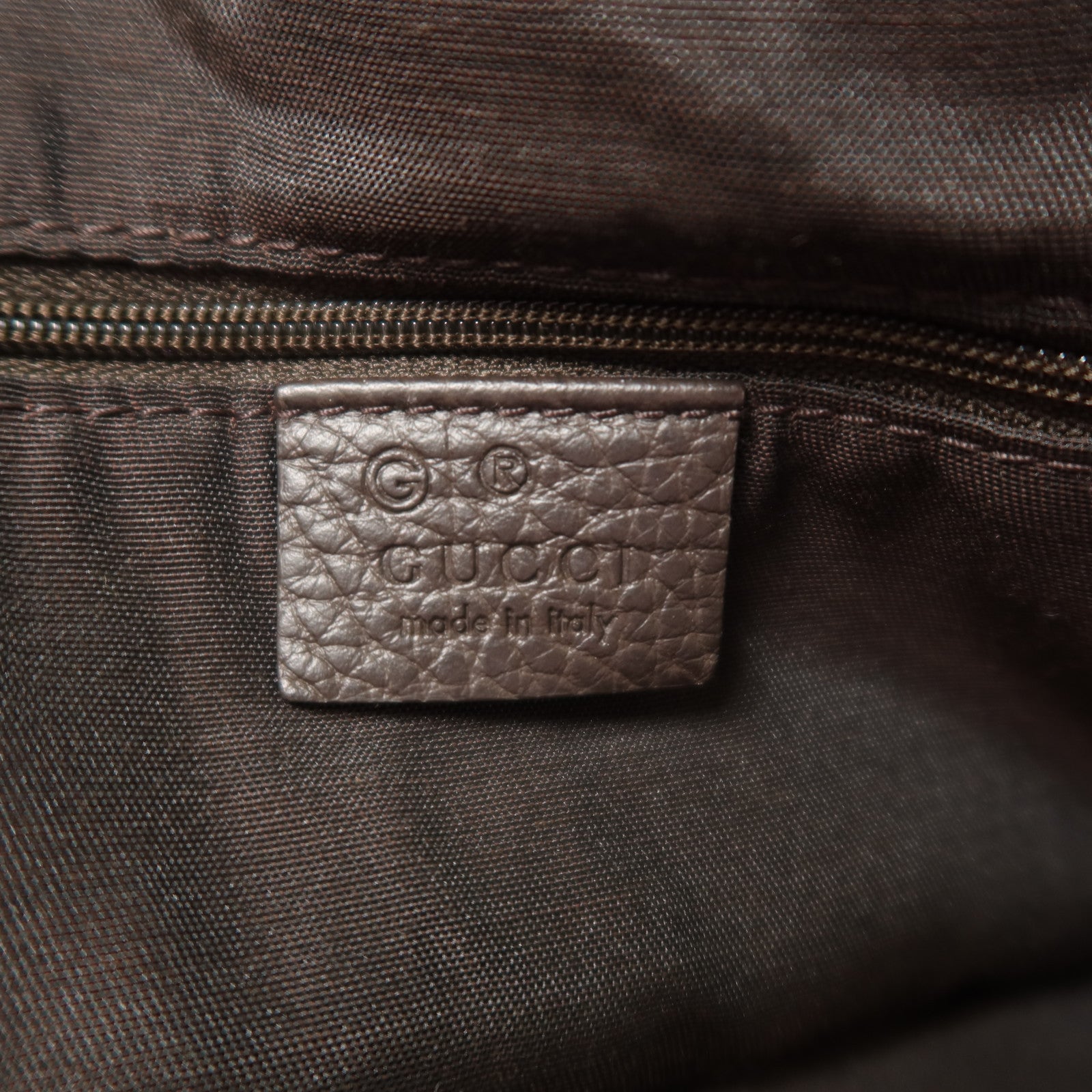 GUCCI 塗層帆布Shoulder Bag金扣肩背袋