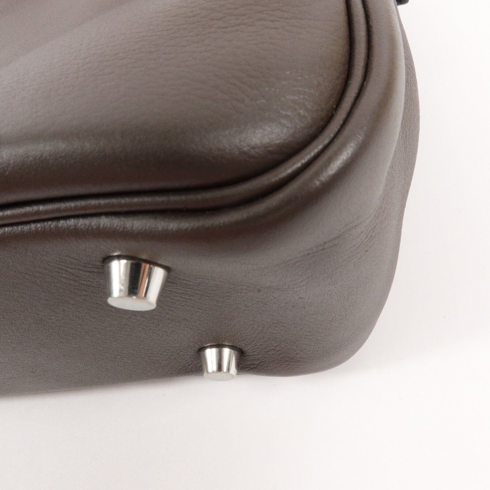 HERMES Evergrain皮革Plume Briefcase手挽袋Chocolate