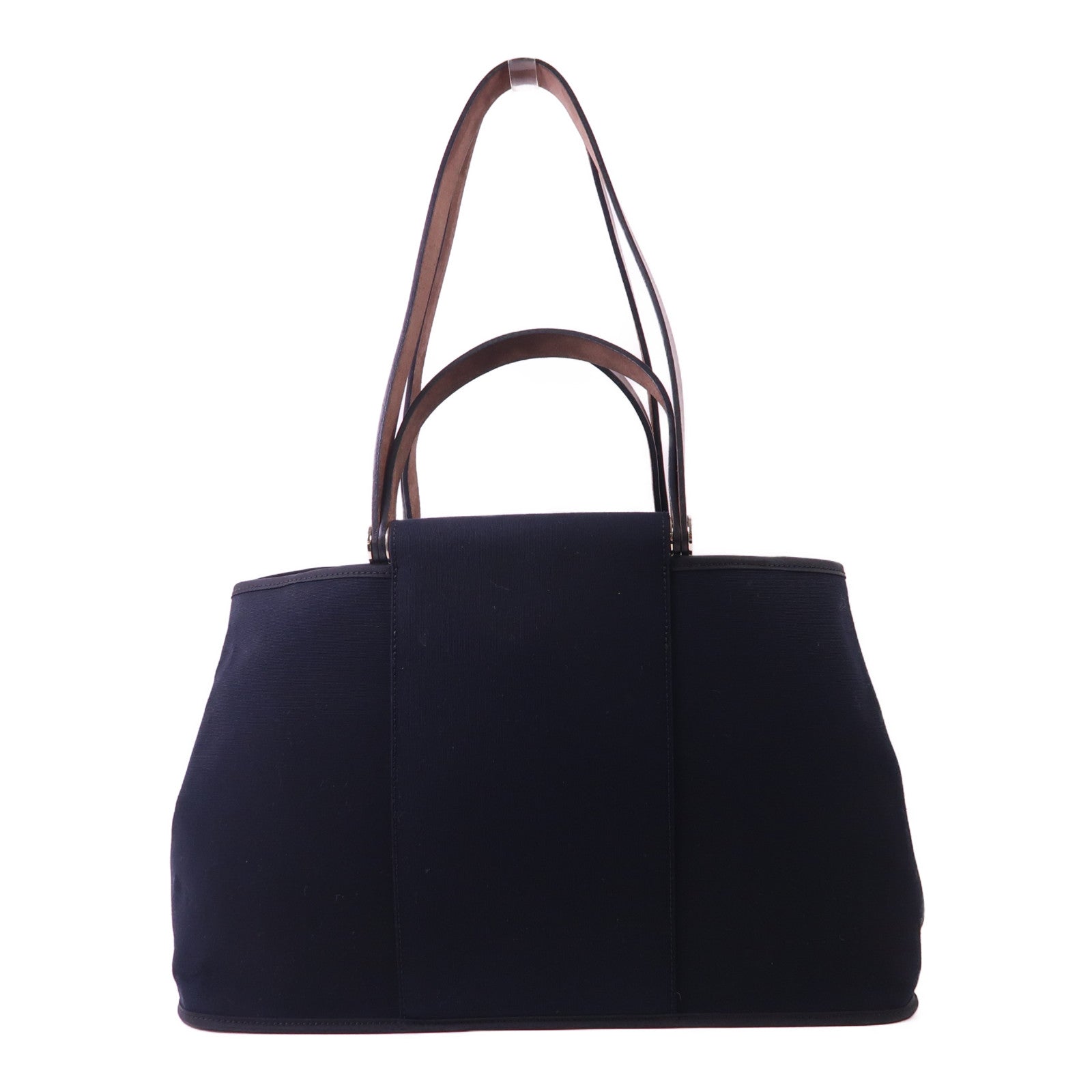 HERMES 帆布Cabag銀扣手挽肩背兩用袋