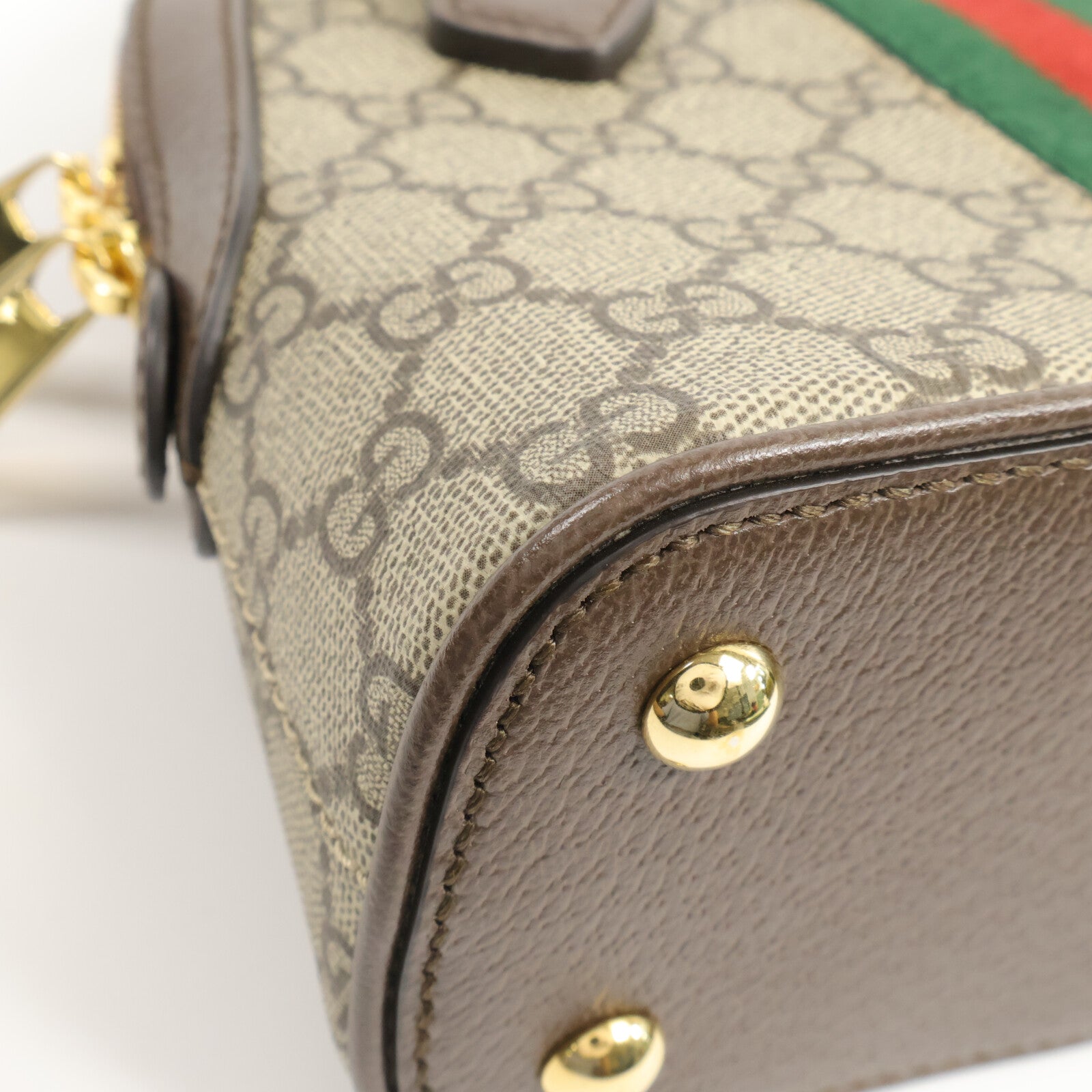 GUCCI 塗層帆布Ophidia GG Mini Top Handle手挽肩背兩用袋