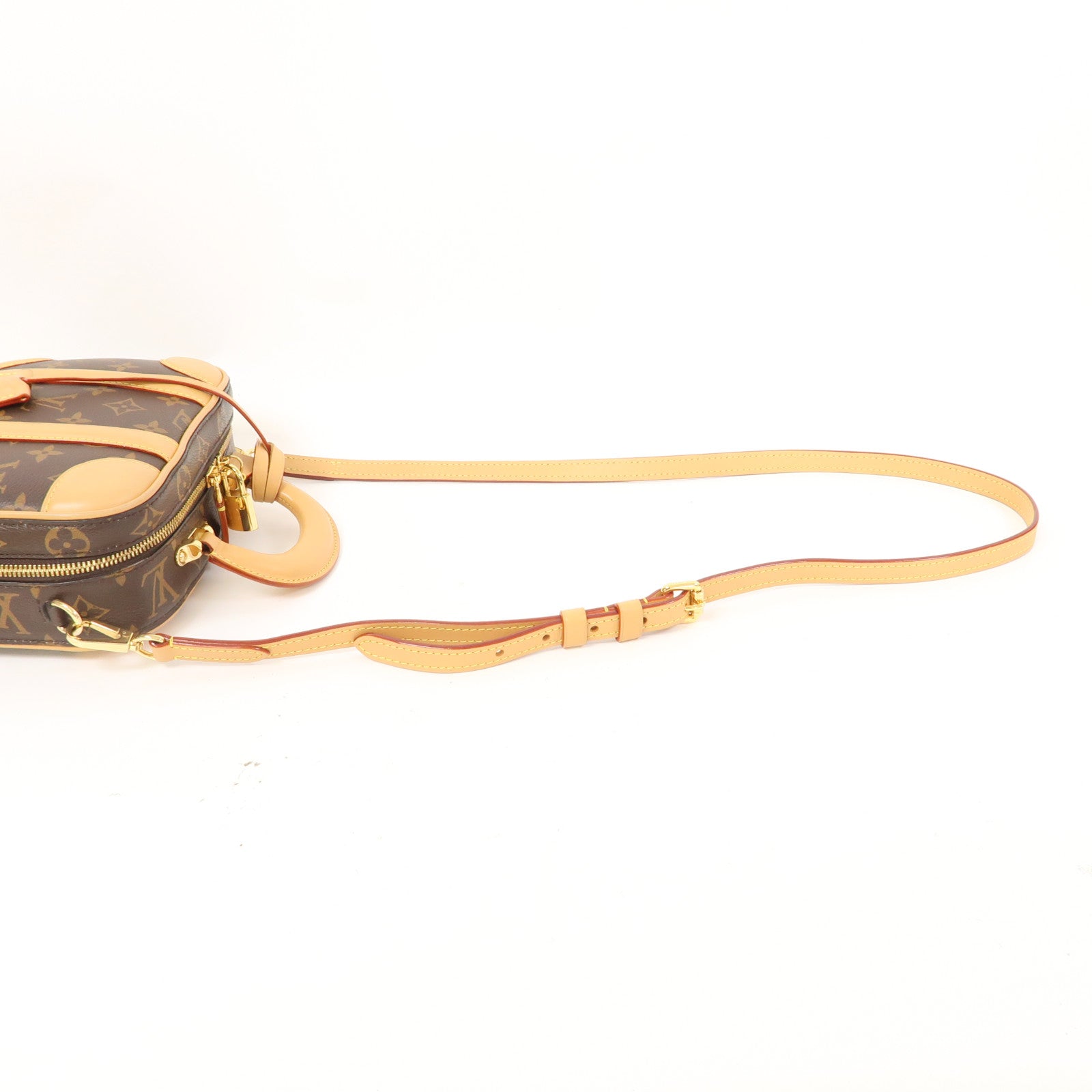 LOUIS VUITTON Monogram Valisette BB金扣手挽肩背兩用袋啡色