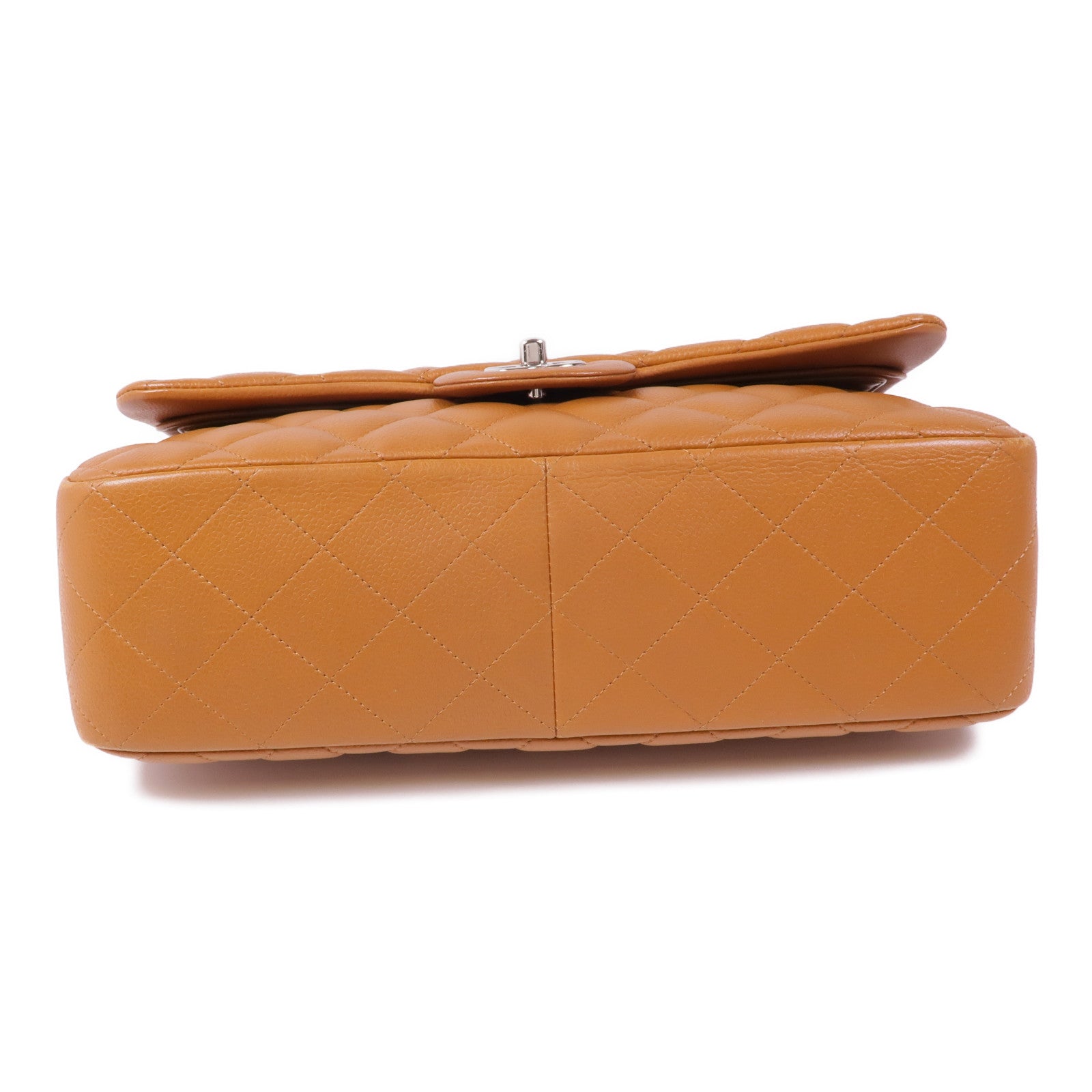 CHANEL 牛皮皮革Large Classic銀扣鏈帶肩背袋