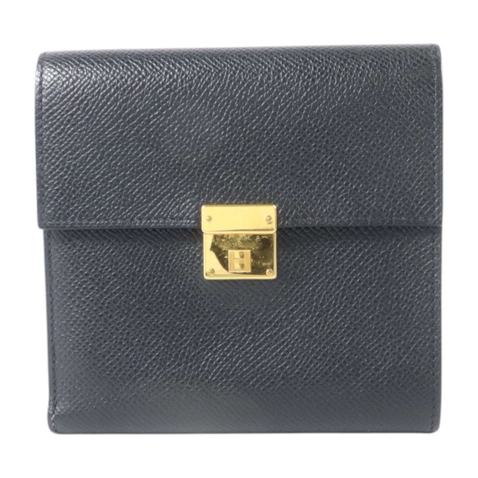 HERMES Epsom皮革Clic 12 Wallet金扣錢包Noir