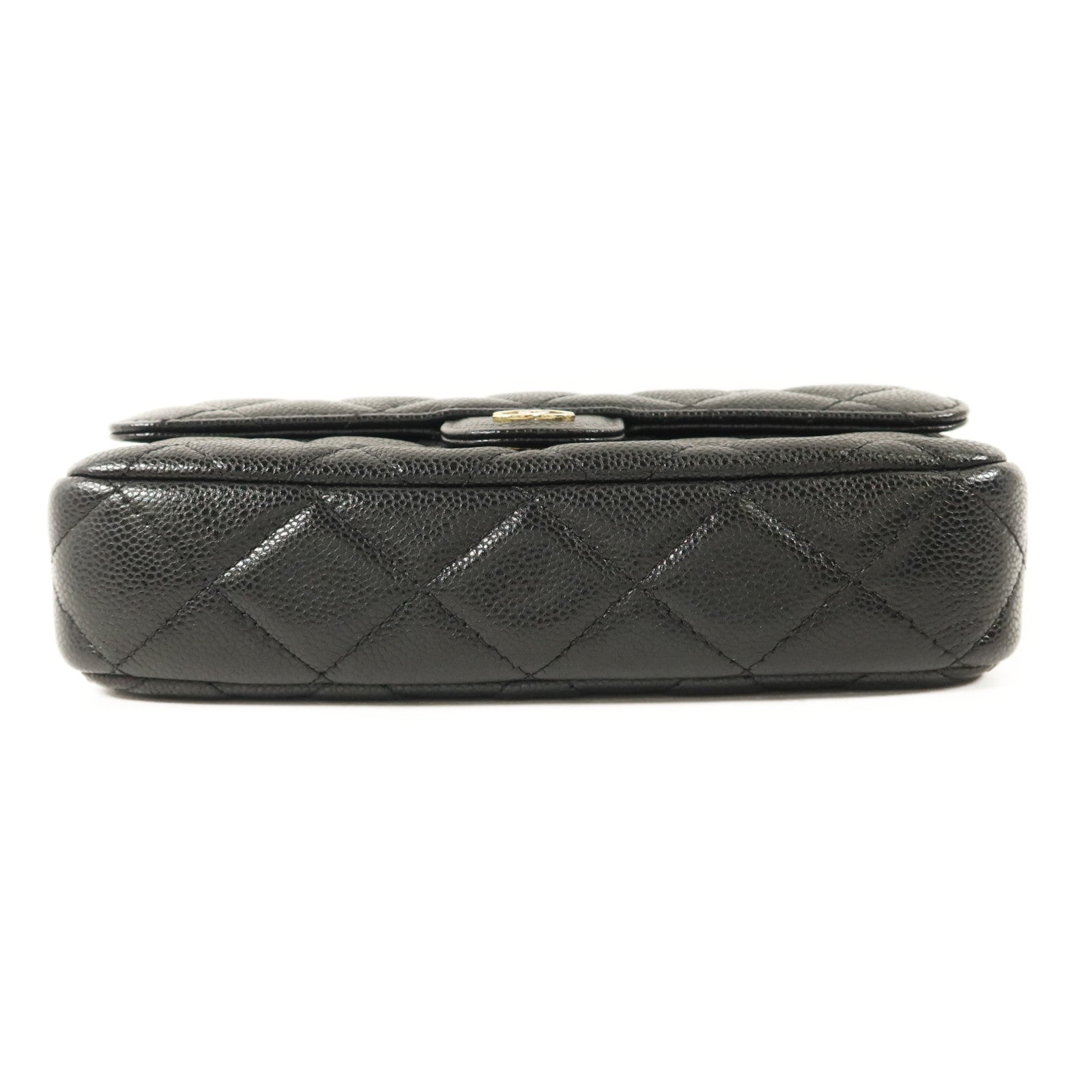 CHANEL 牛皮皮革Phone Case Bag金扣鏈帶肩背袋