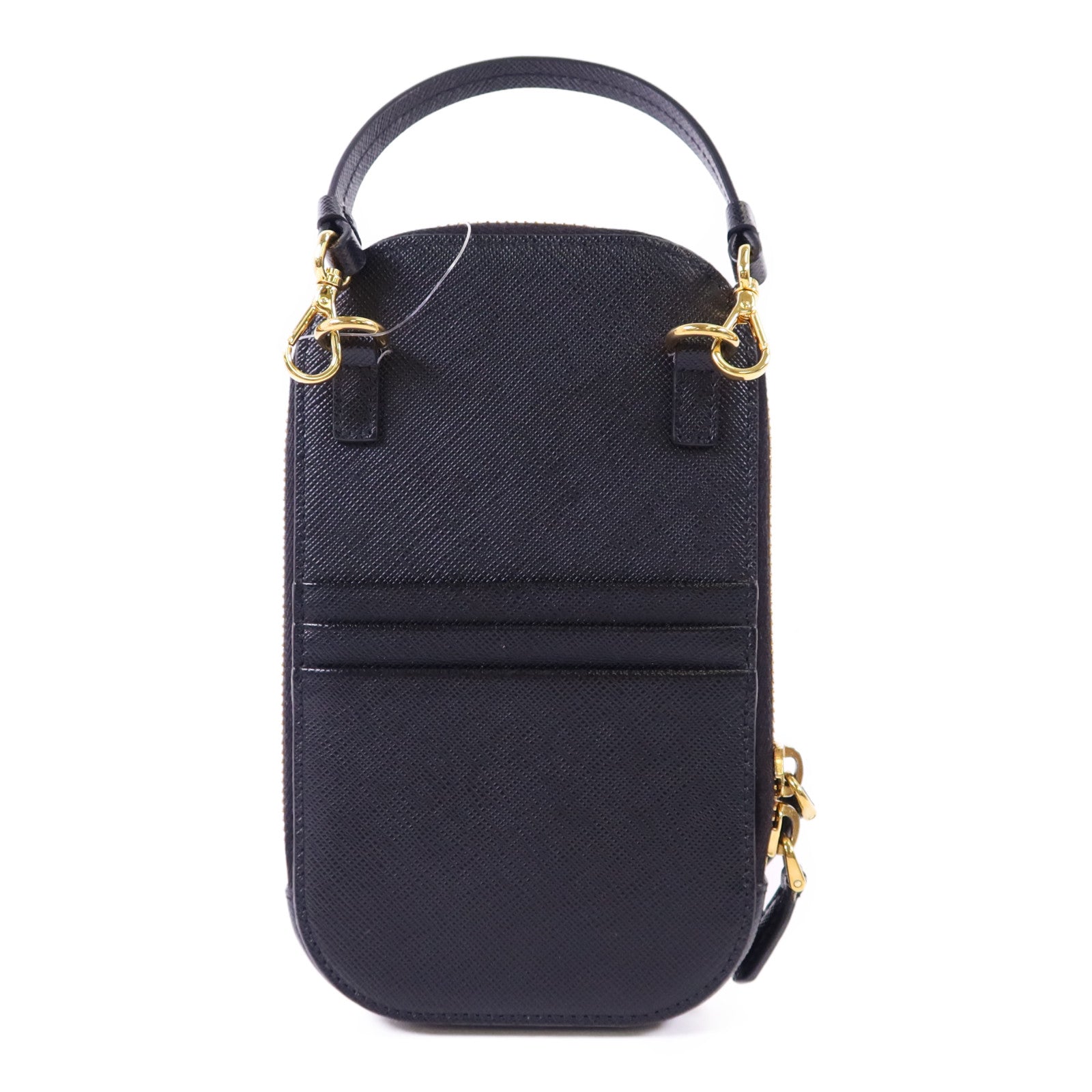 PRADA 牛皮皮革Saffiano Phone Case金扣手挽袋
