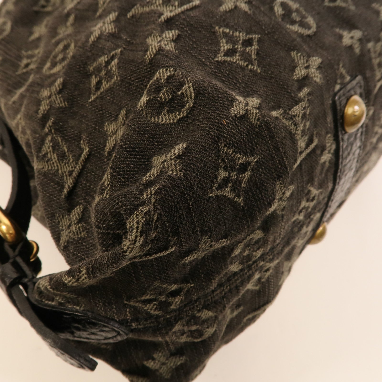 LOUIS VUITTON Monogram Denim Neo Cabby MM金扣手挽肩背兩用袋