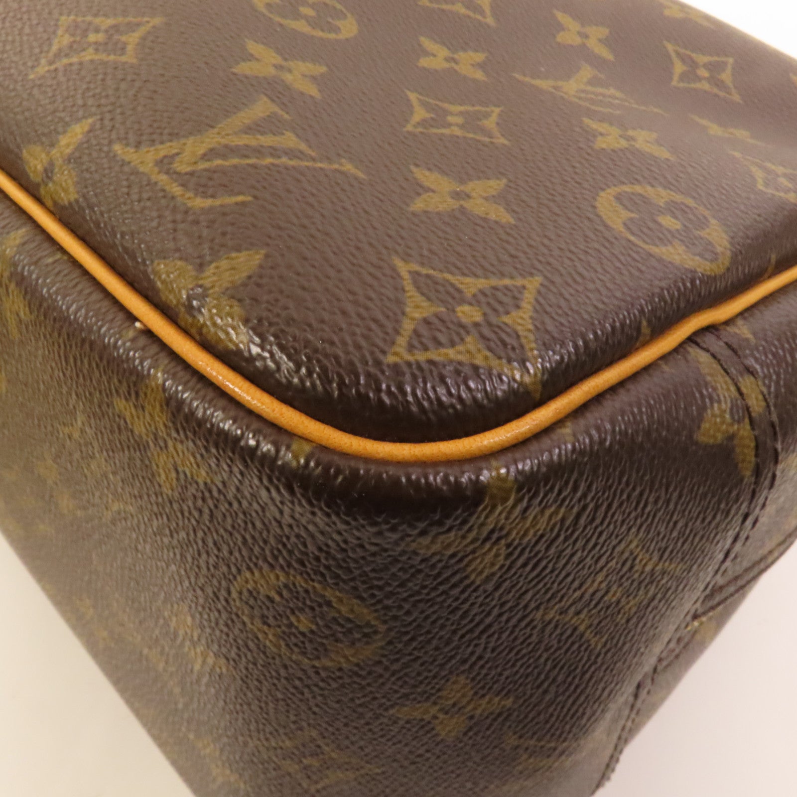 LOUIS VUITTON Monogram Deauville GM金扣手挽袋