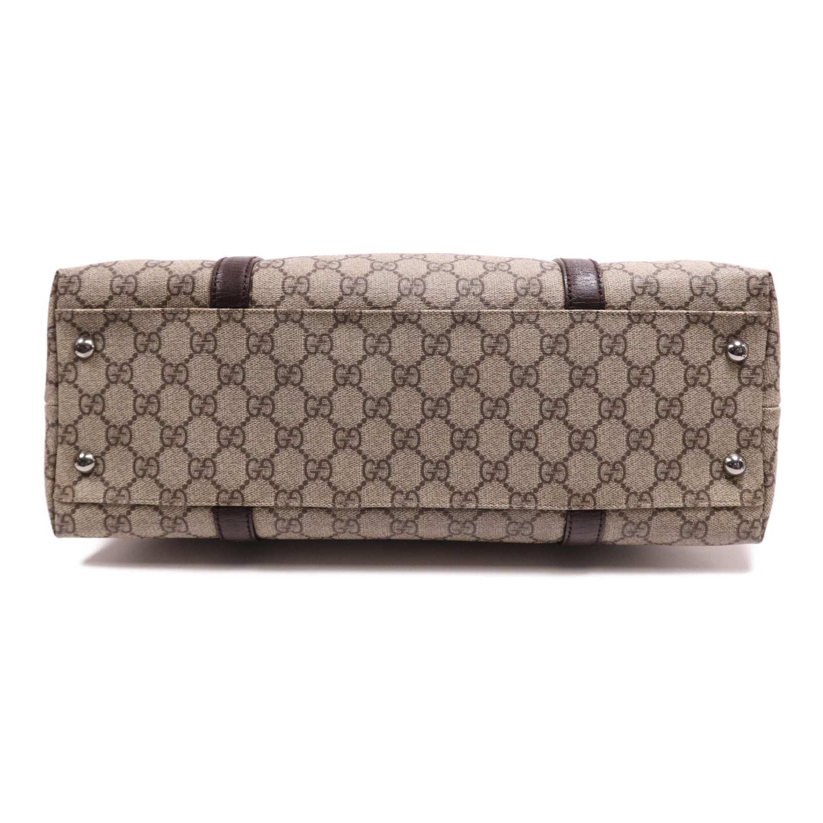 GUCCI 塗層帆布Tote銀扣肩背袋